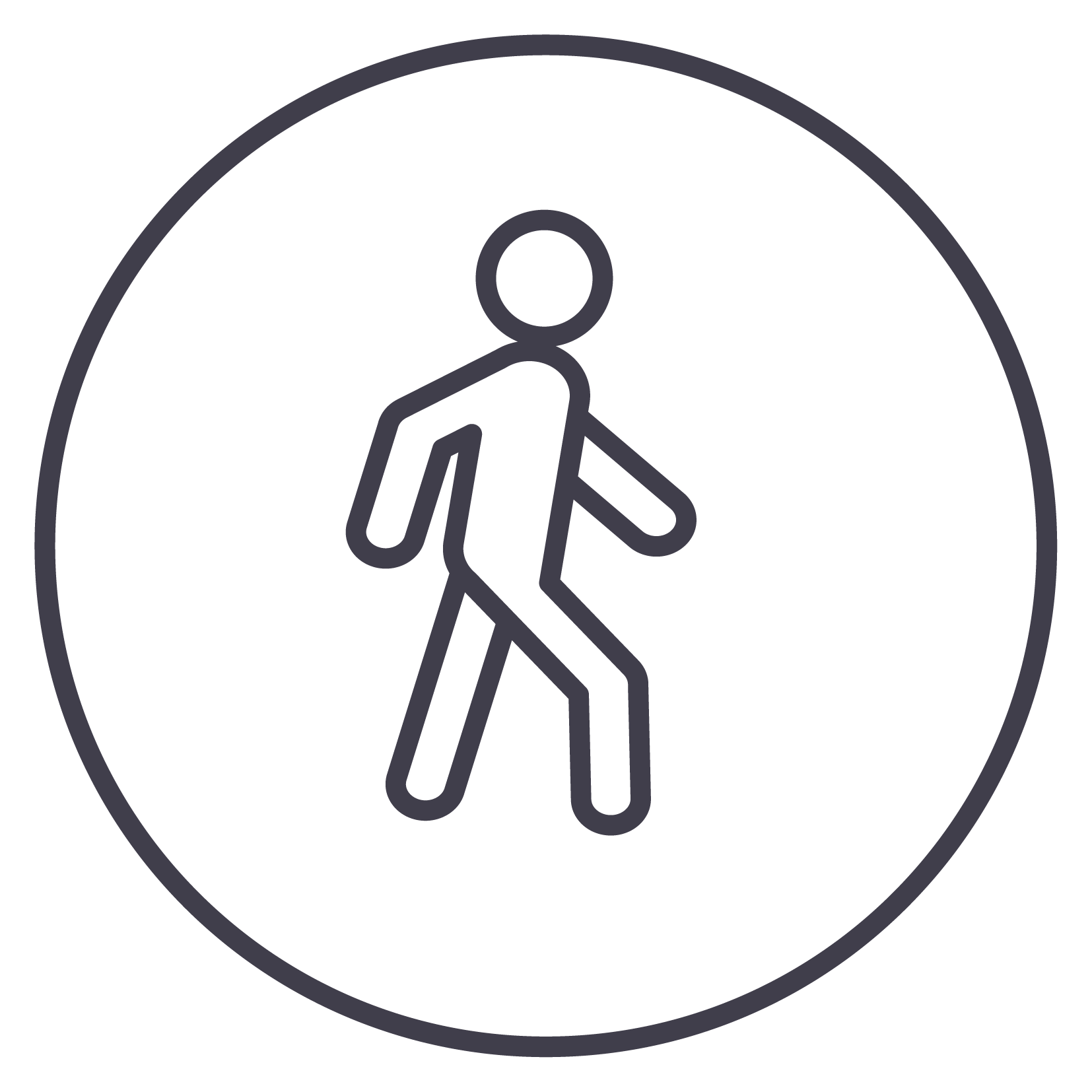 Icon of person walking