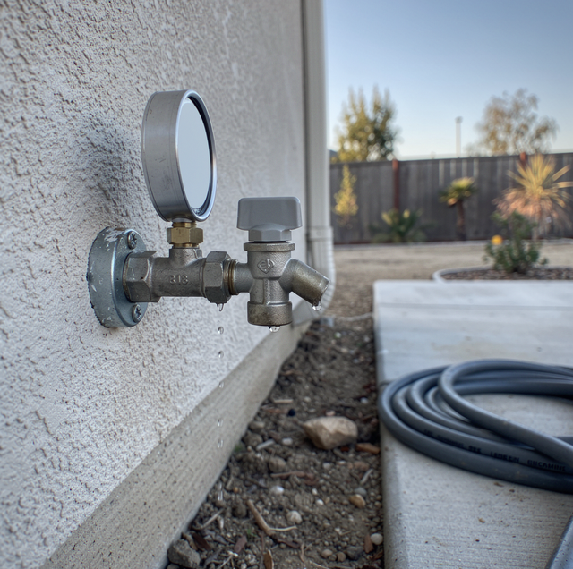 low pressure gauge on home water main pipe