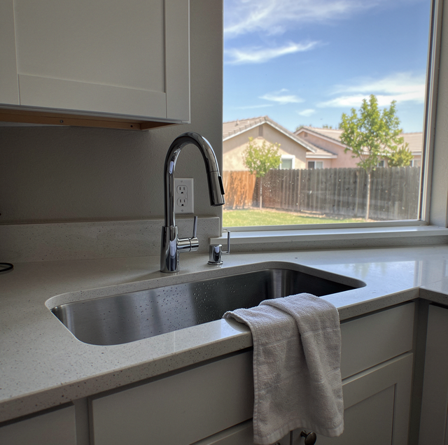 polished brass kitchen faucet valve internals exploded view