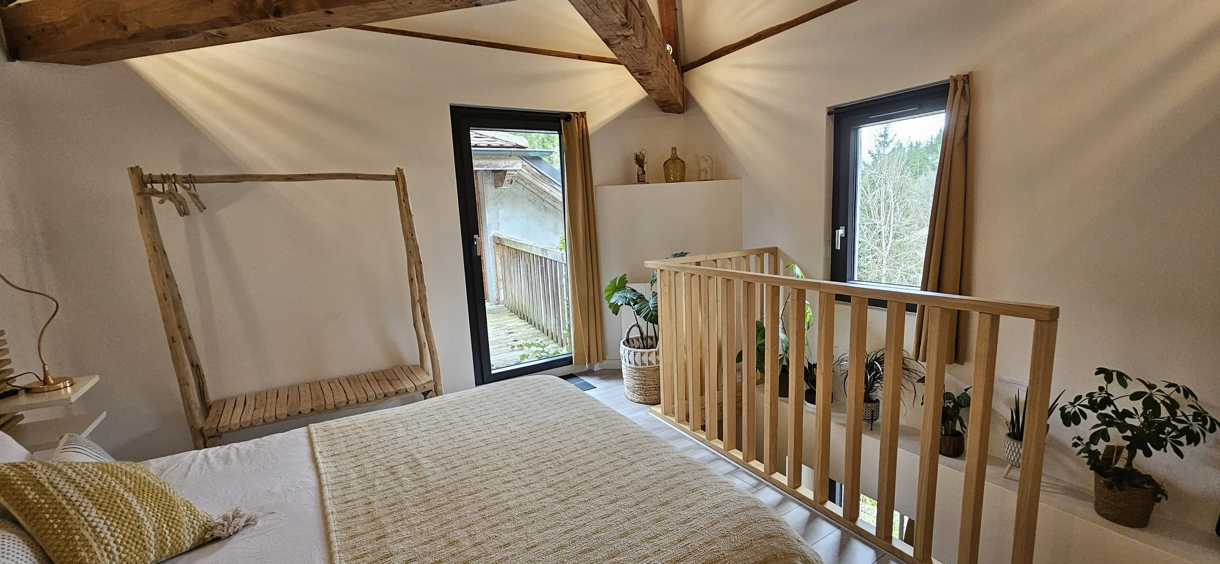 chambre avec poutre apparentes
