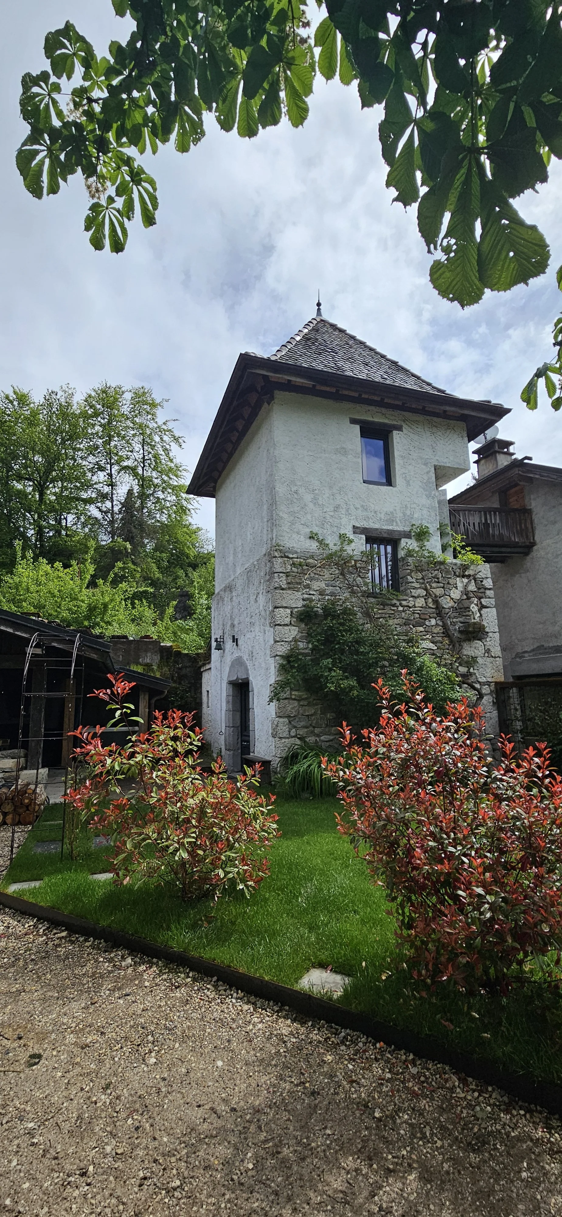 la tour depuis le jardin