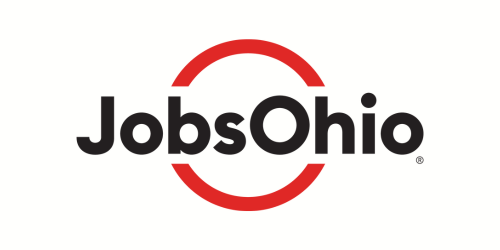 JobOhio logo with red semi-circle design and black text on a white background