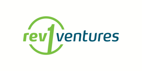 Rev1 Ventures logo with green and blue text