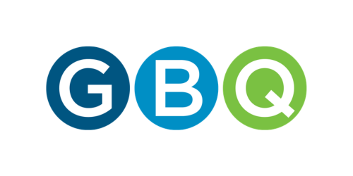 The image shows the letters G, B, and Q inside colorful circles, representing the LGBTQ community.
