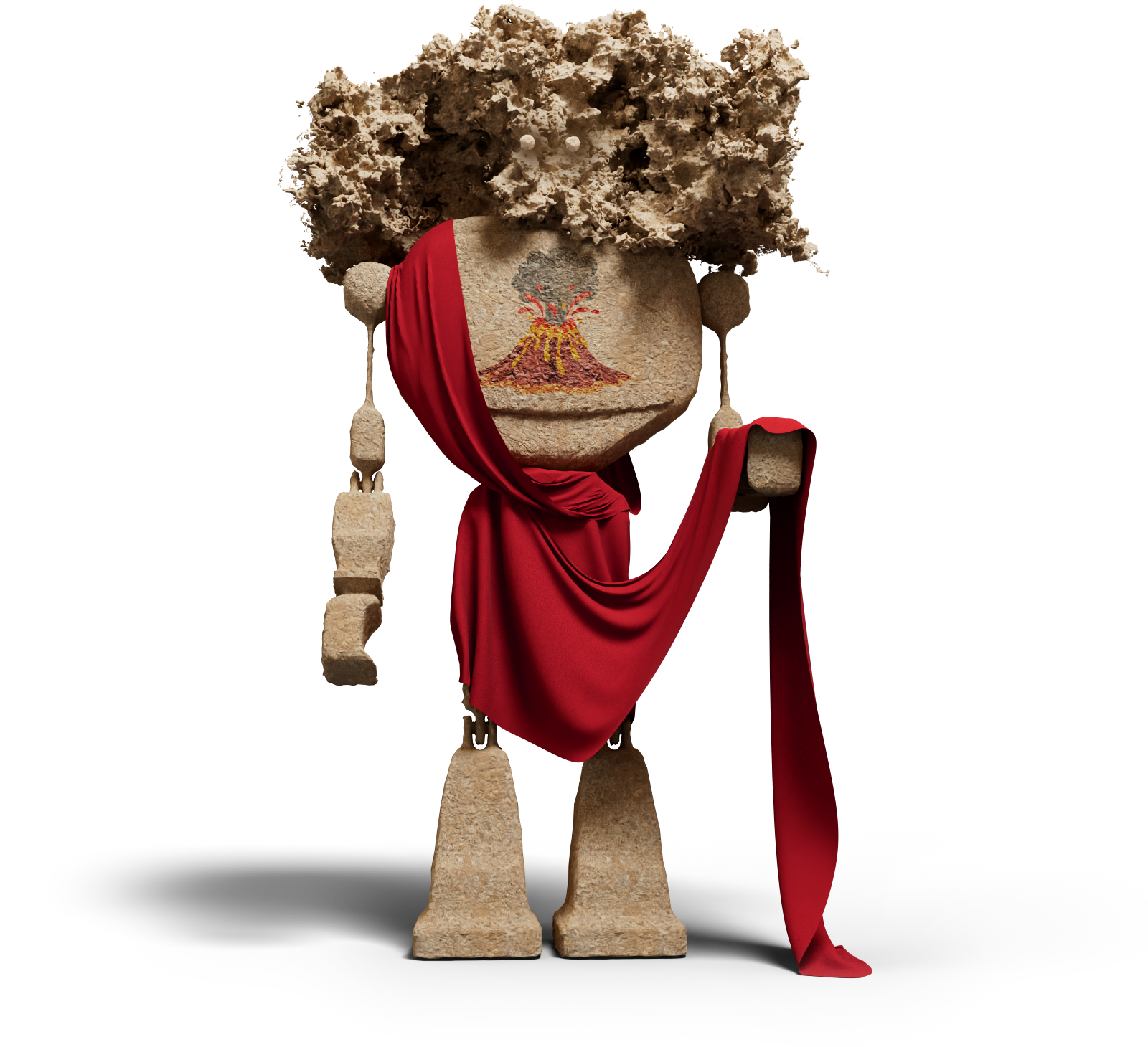 Robot in the style of a Roman statue