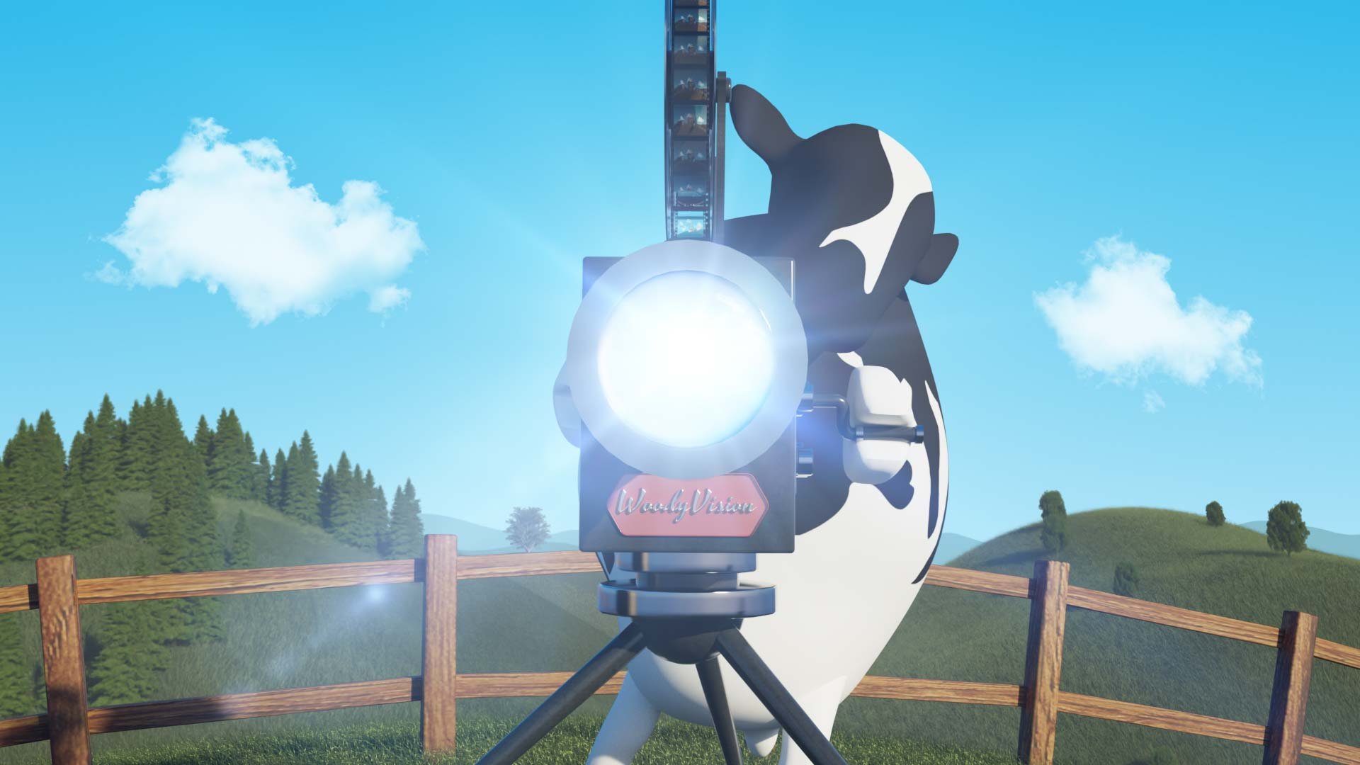 Woody from Ben & Jerry's advert with a projector