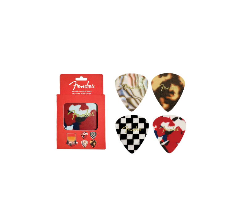Fender Leather Coaster Set