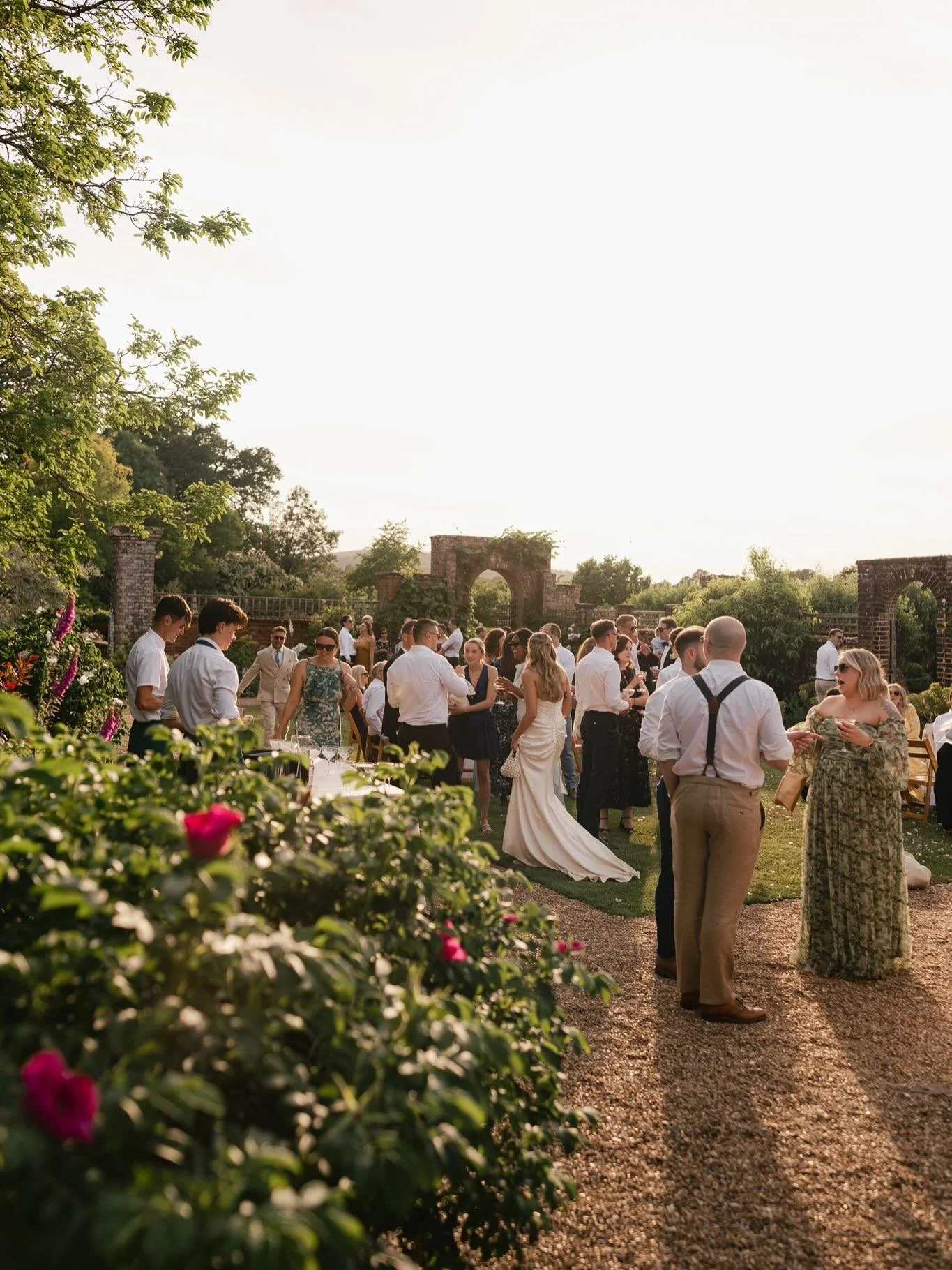 Summer nights with Chris and Rebecca

Photographer @laurenelizabethphotographer 
Venue @bignor_park 
Flowers @three.wild.flowers.uk
Stationary @norfolkart_studio 
HMUA @elligancehairandmakeup 
Catering @gastrocateringuk 
Dress @sassiholfordbridal 
Gr