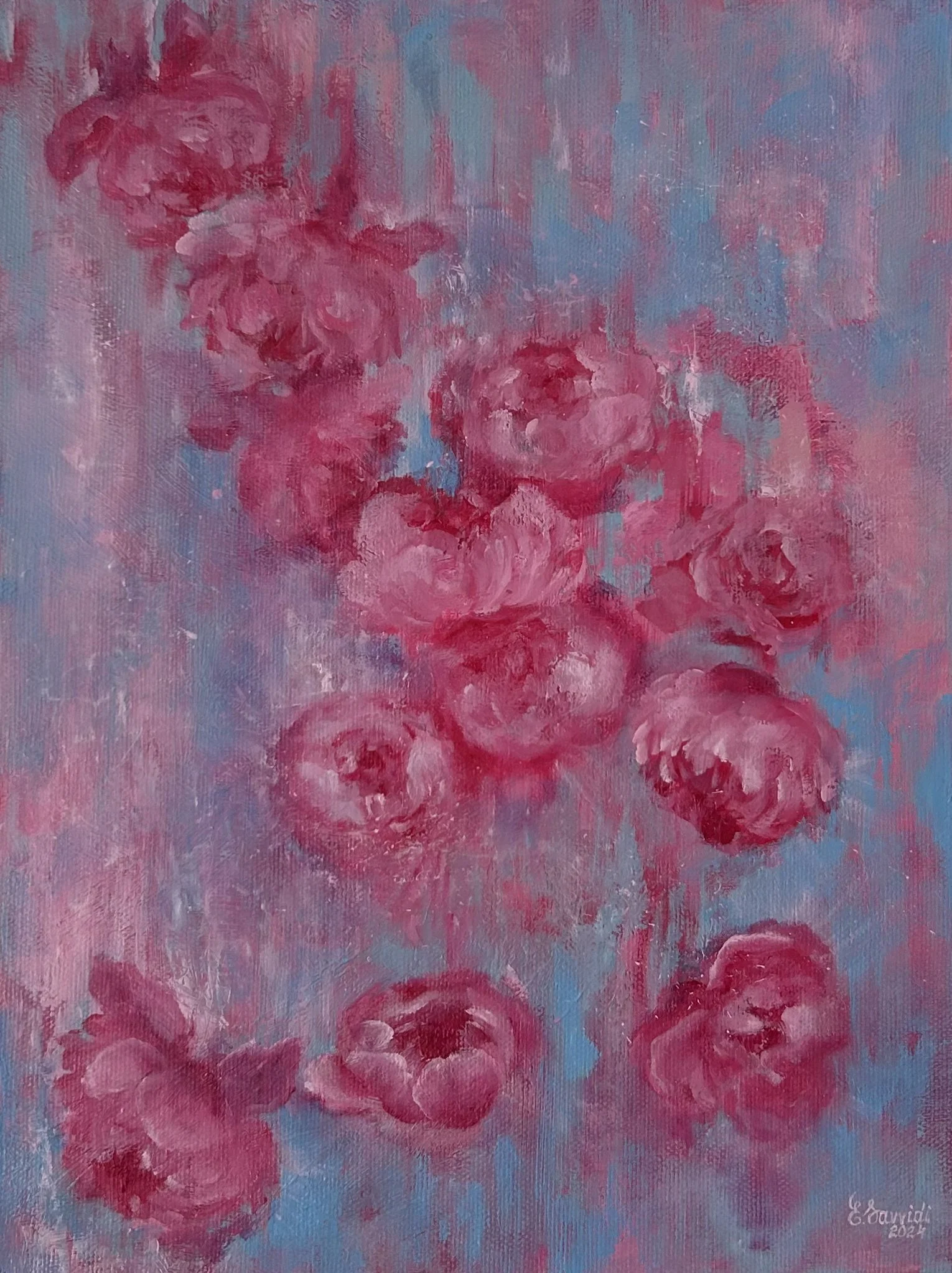 Peonies in Azure
