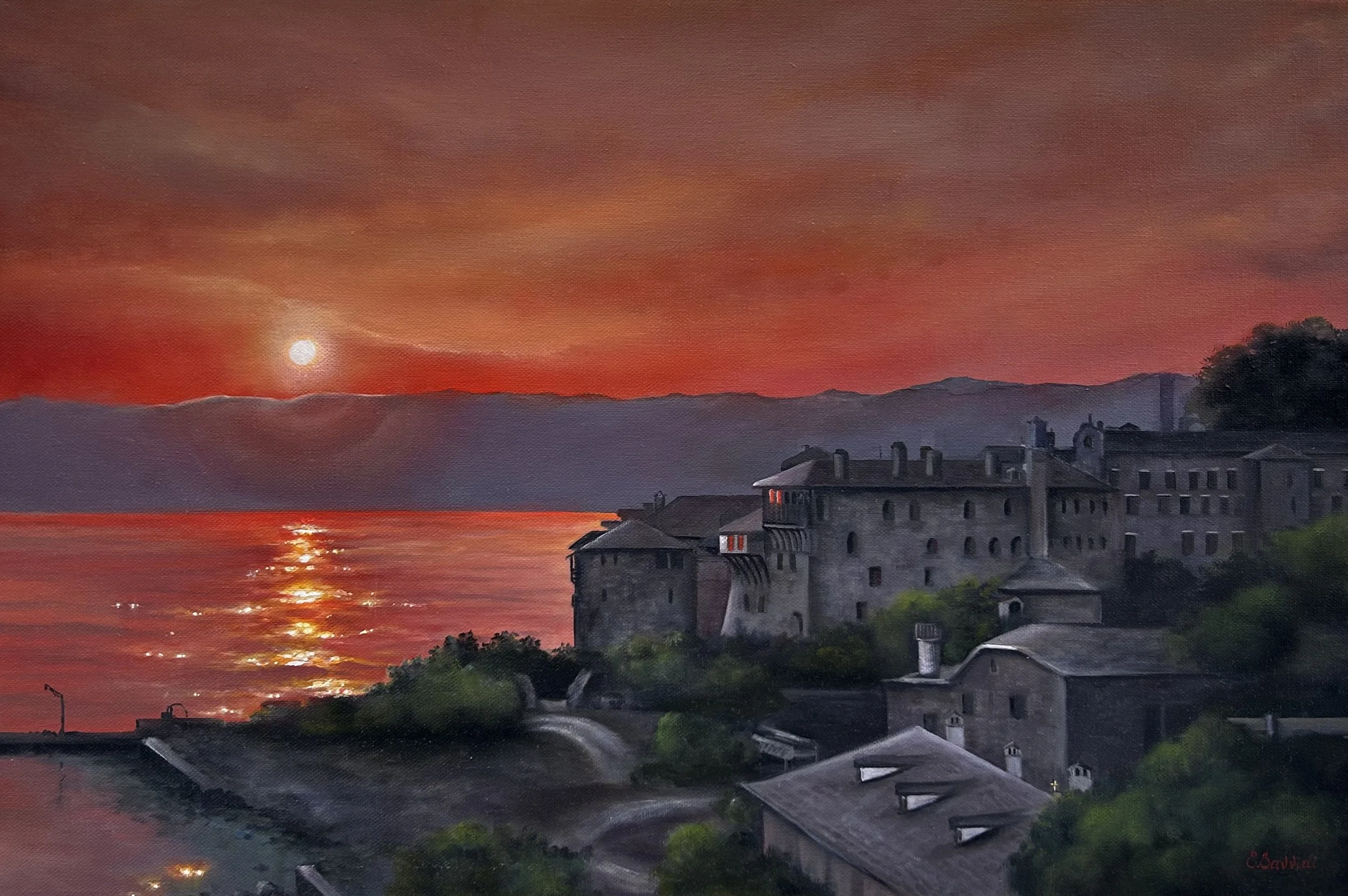 Athos at Sunset