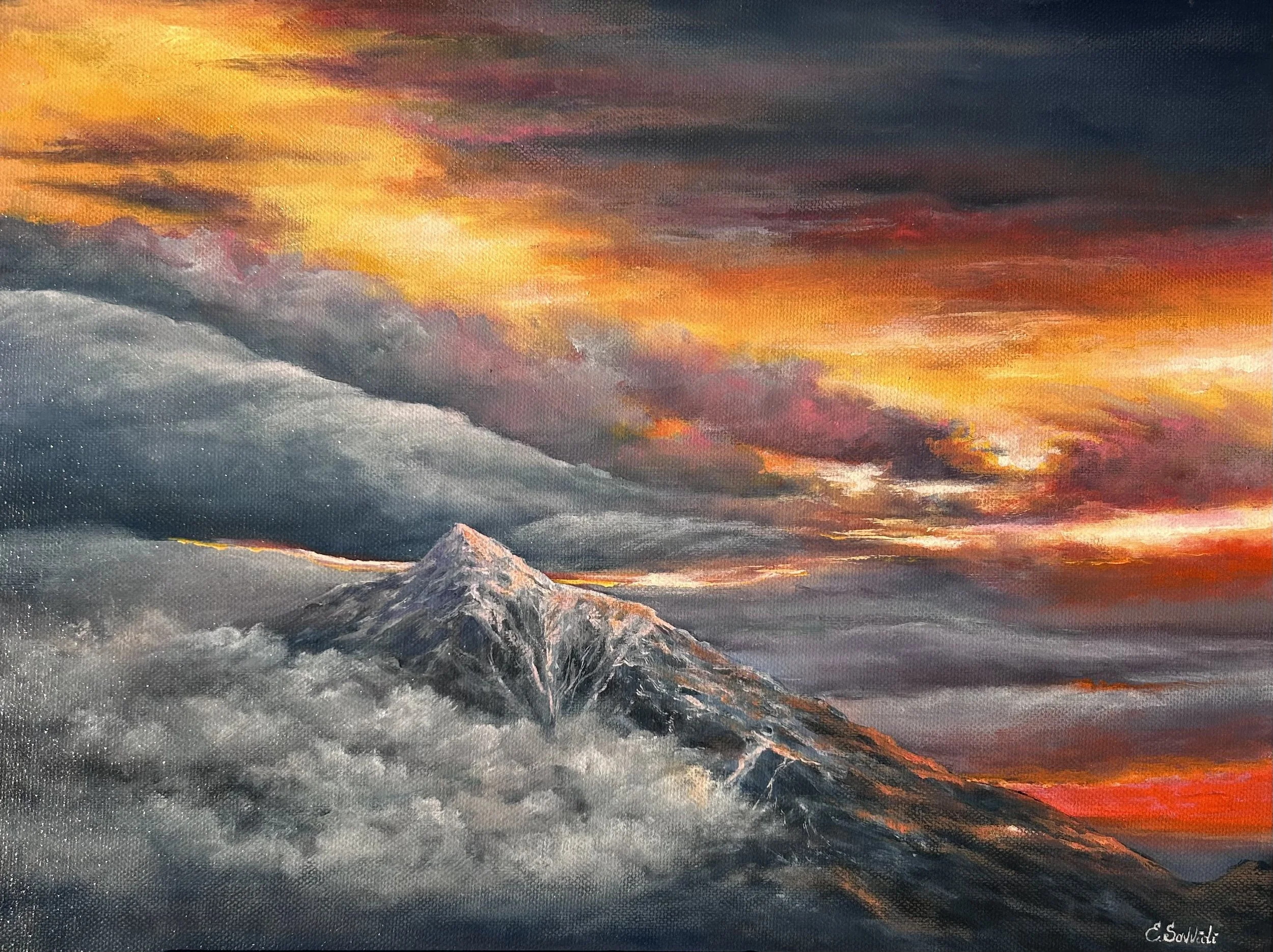 Mount Athos at Sunset