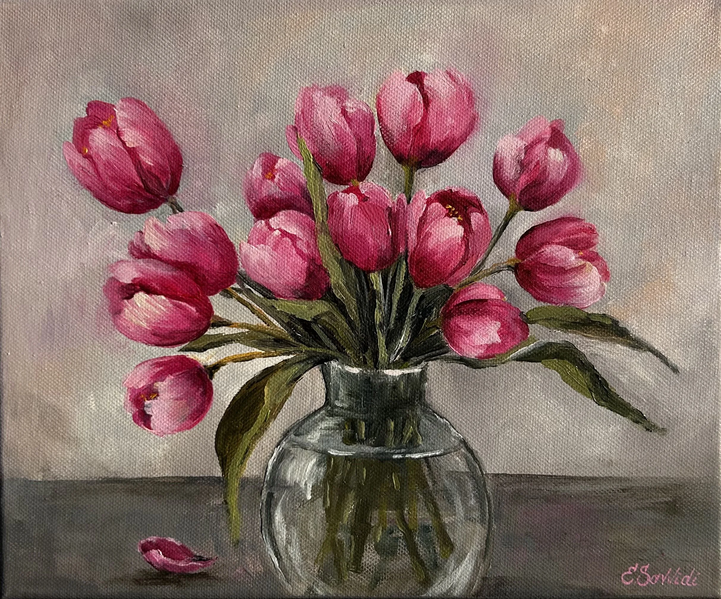 Tulips in Glass