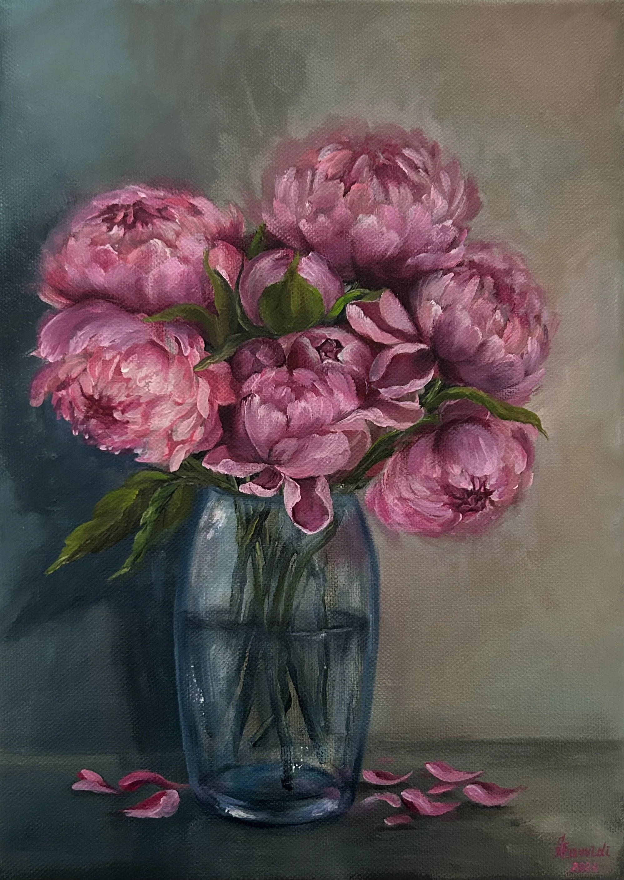 Peonies in Glass
