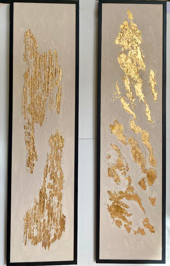 Ivory and gold leaf
