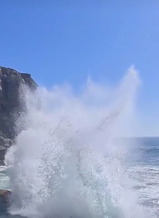 Crashing of the waves