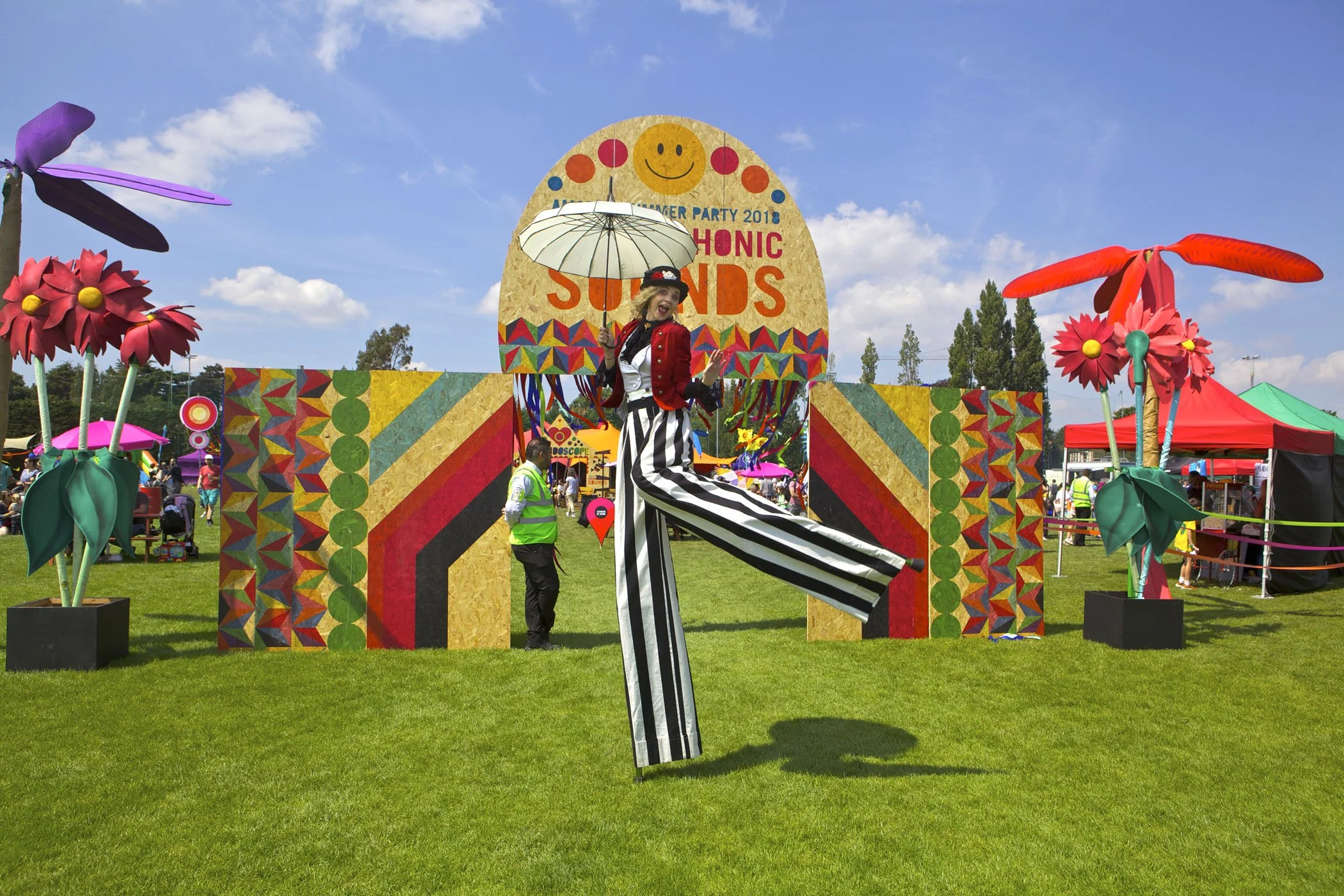 family day out; stilt walker; corporate event