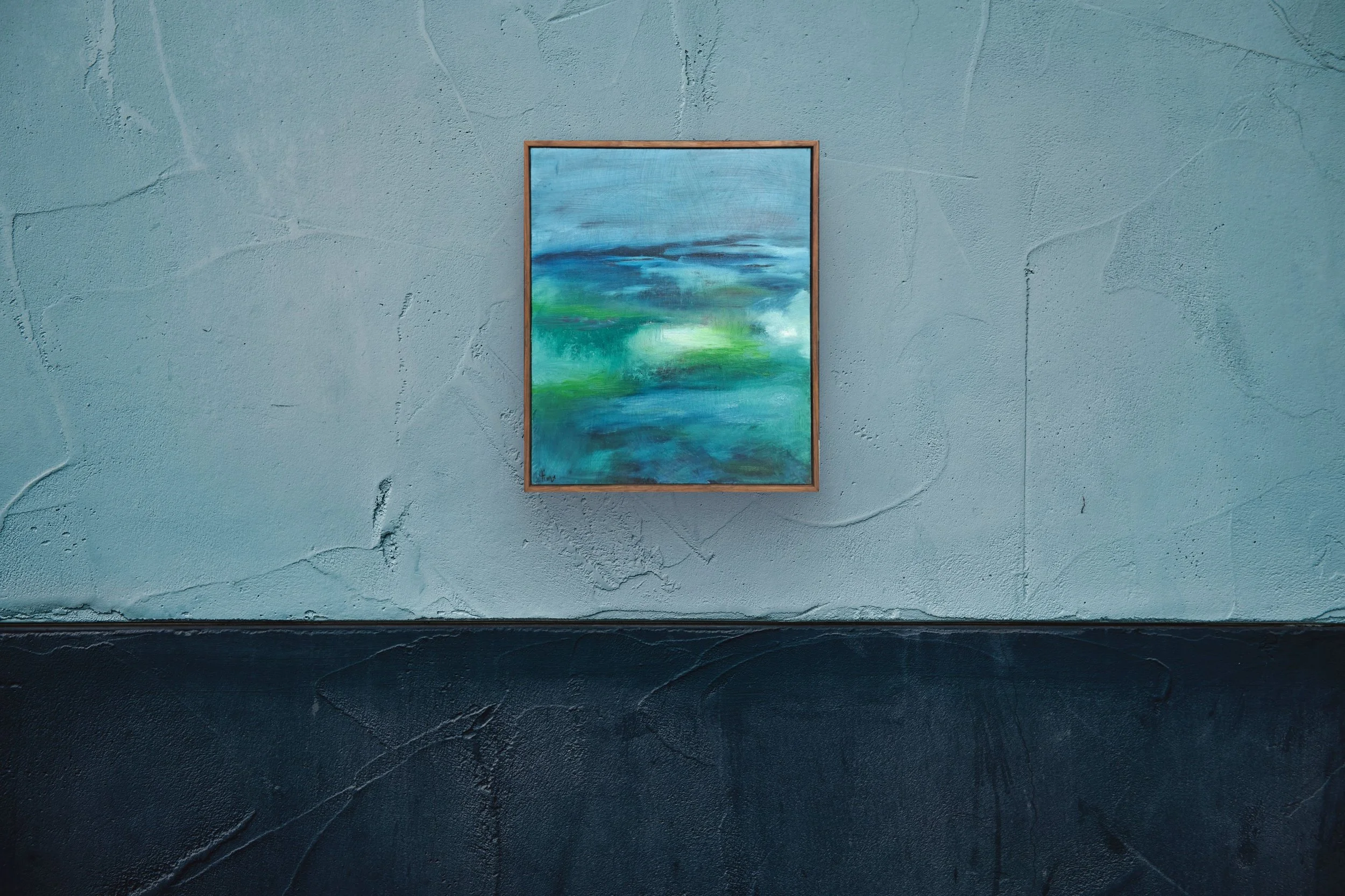 Blue green landscape