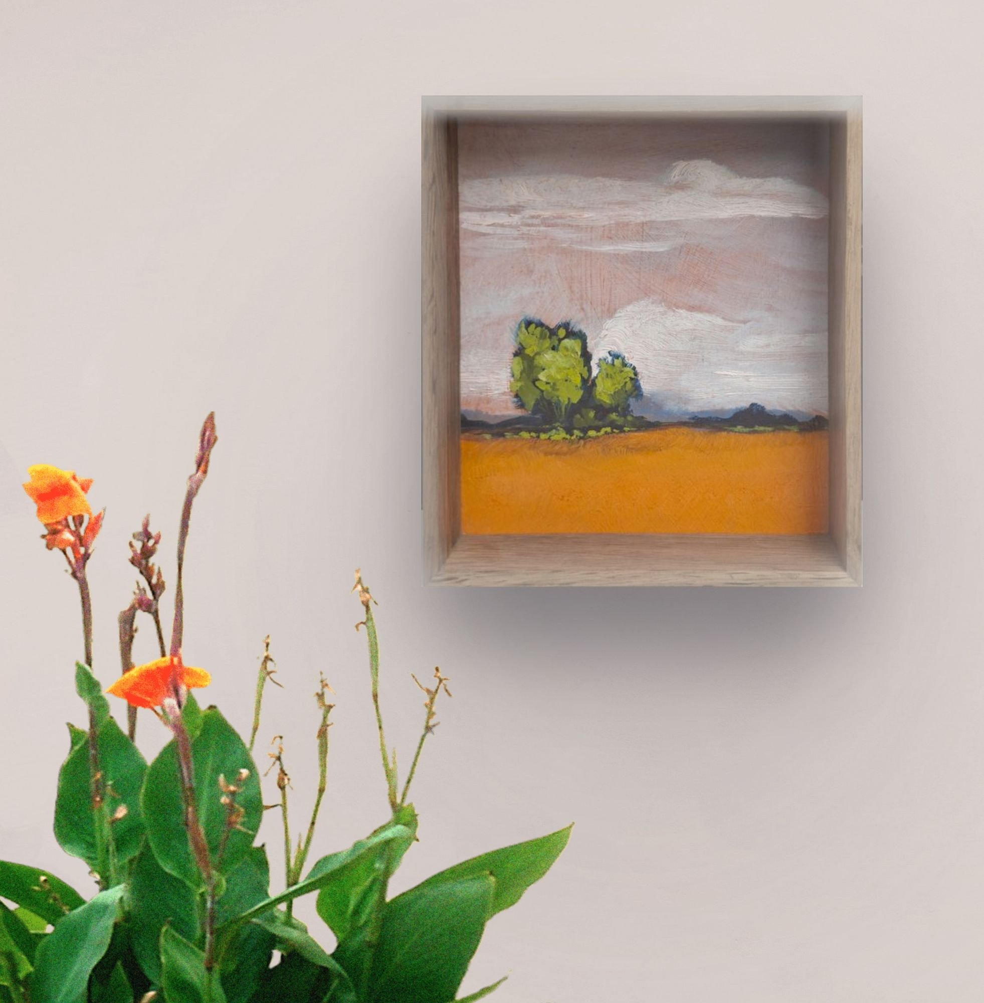 Deep set orange fields