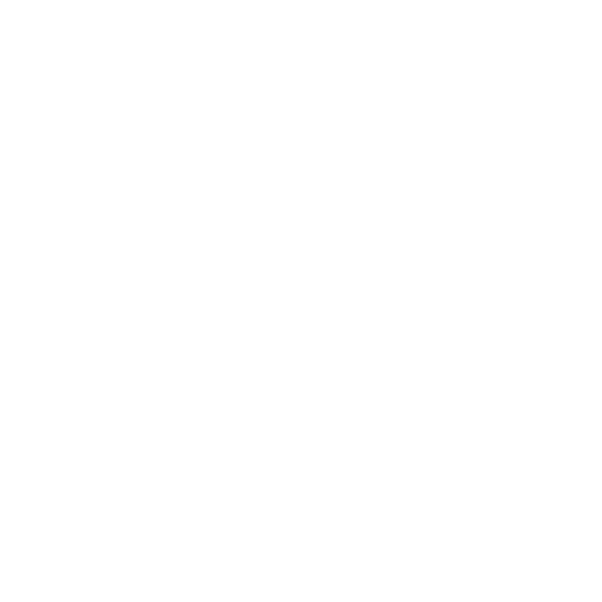A white outline drawing of a coiled measuring tape on a black background.