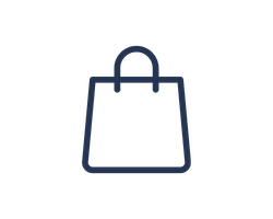 Icon of a shopping bag with a handle