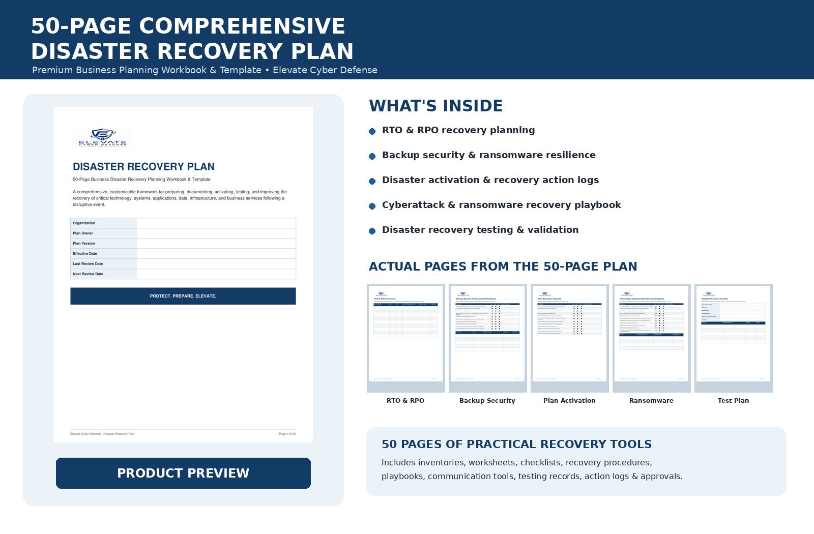 50-Page Comprehensive Disaster Recovery Plan