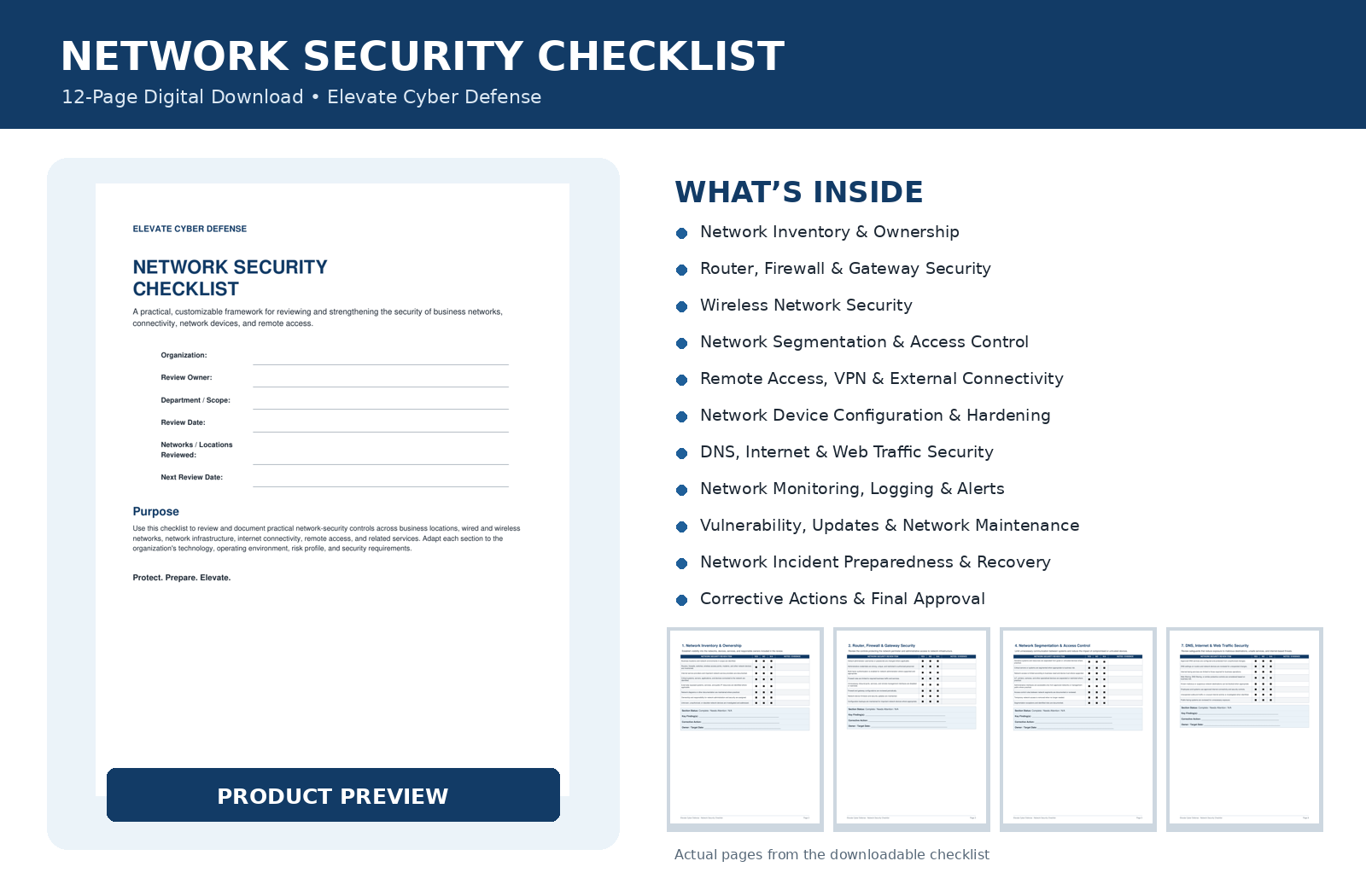 Network Security Checklist