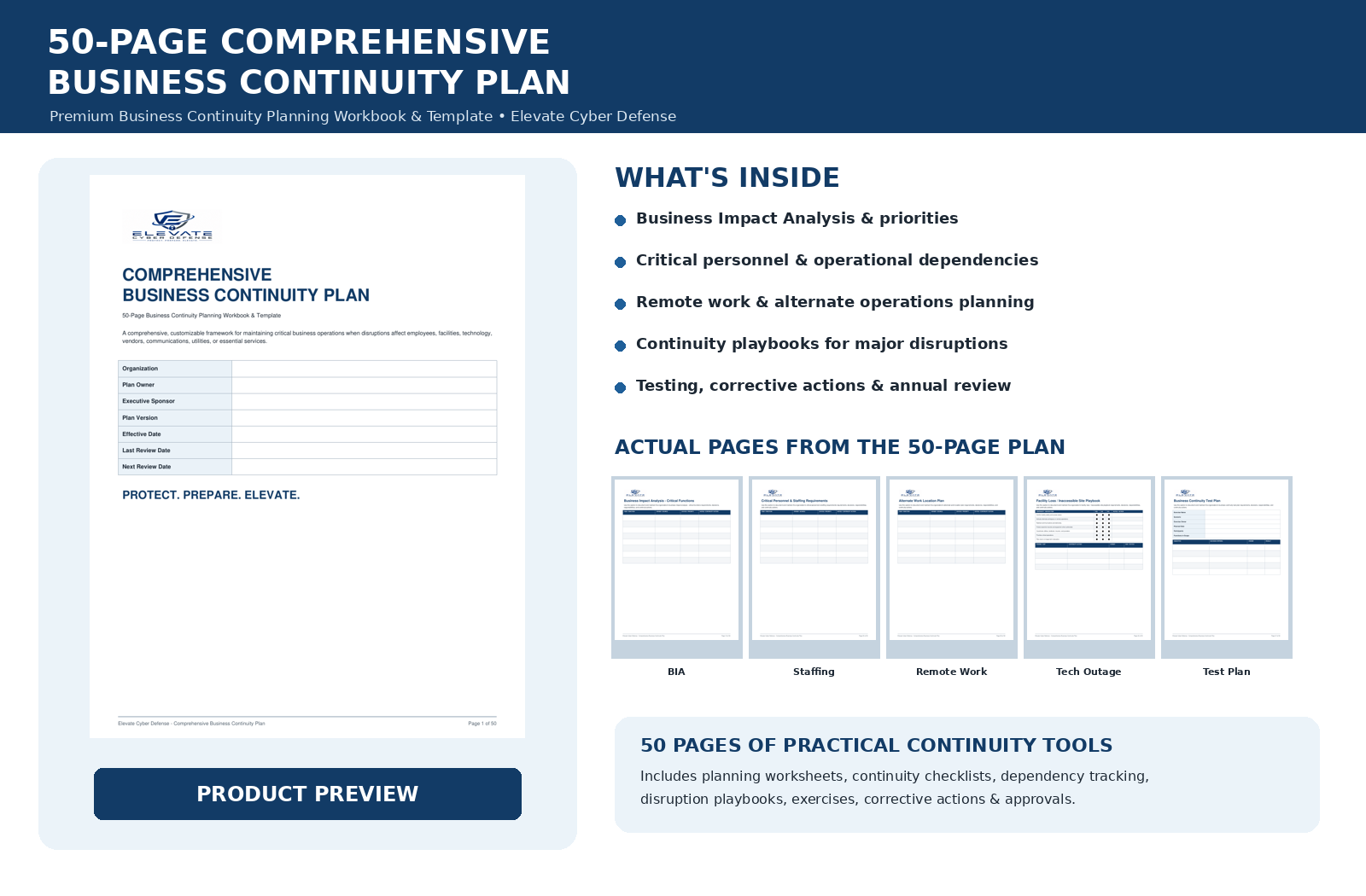 50-Page Comprehensive Business Continuity Plan