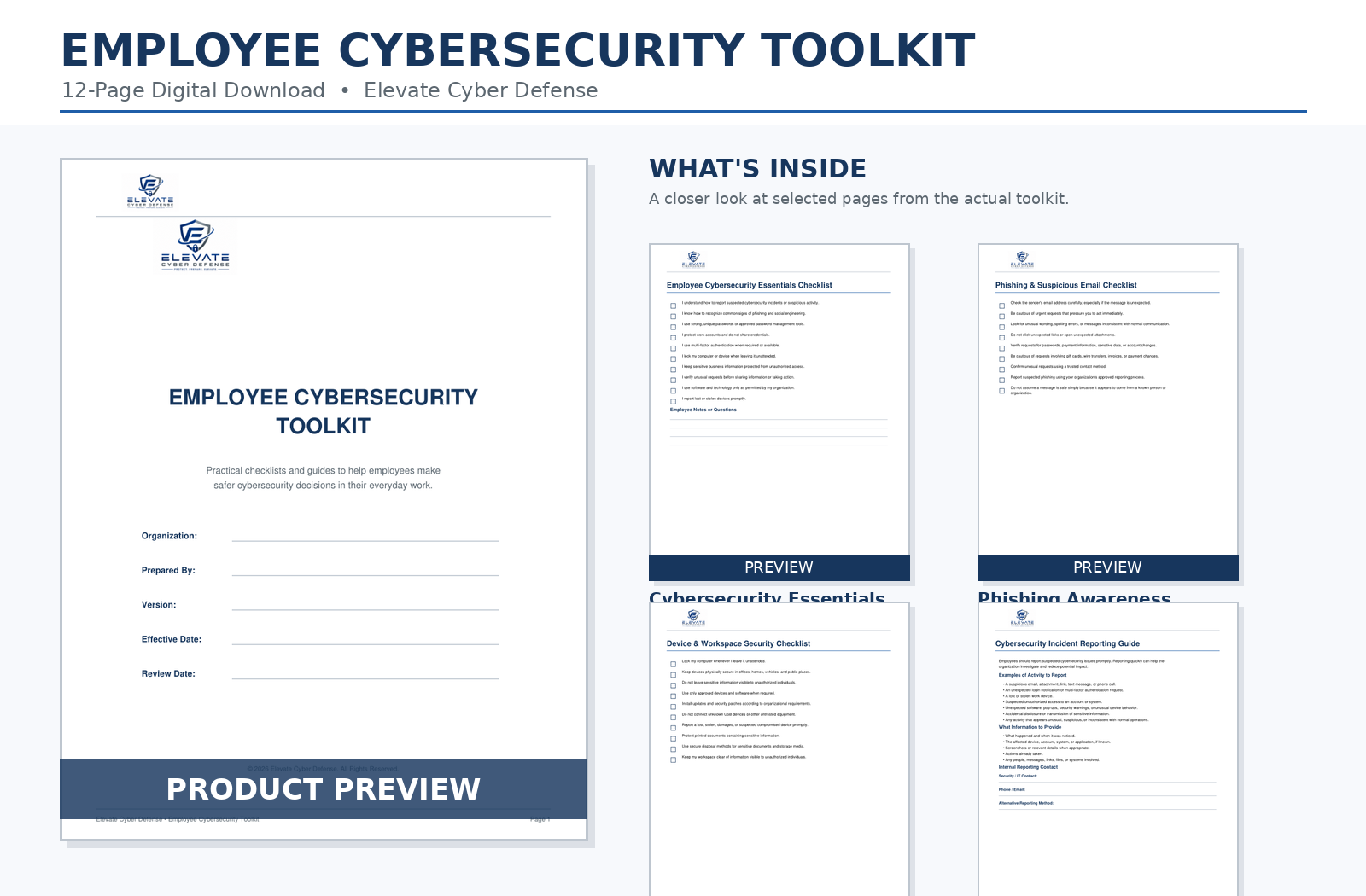 Employee Cybersecurity Toolkit