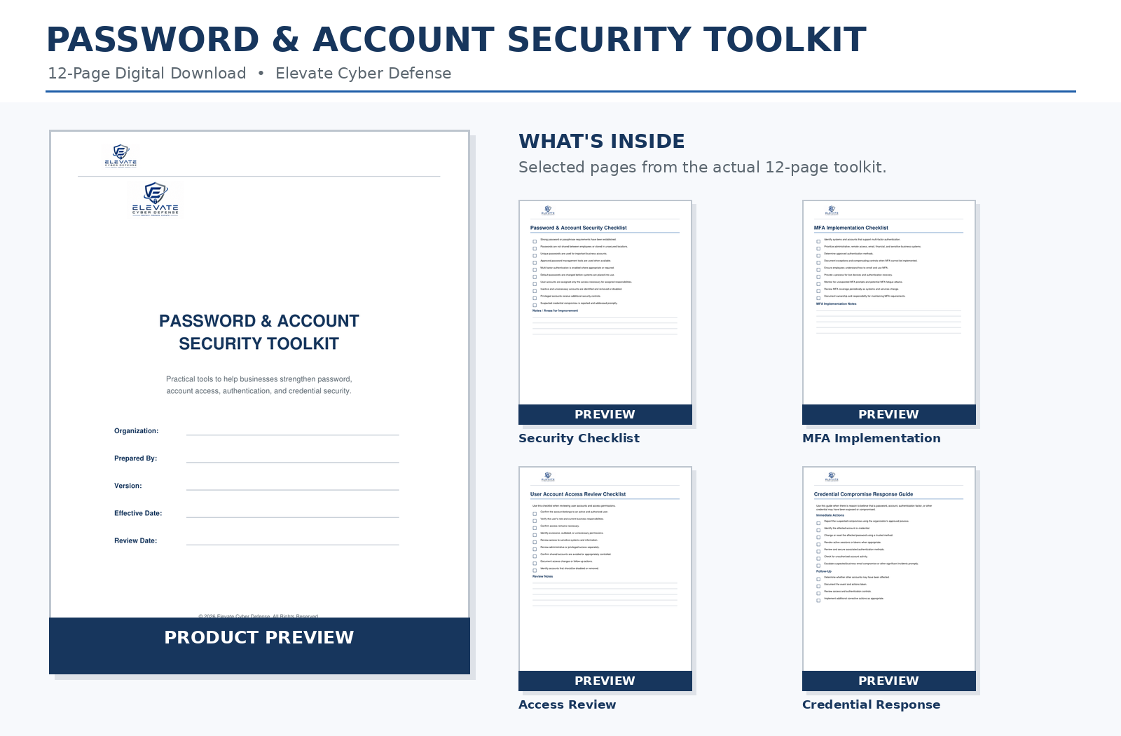 Password & Account Security Toolkit