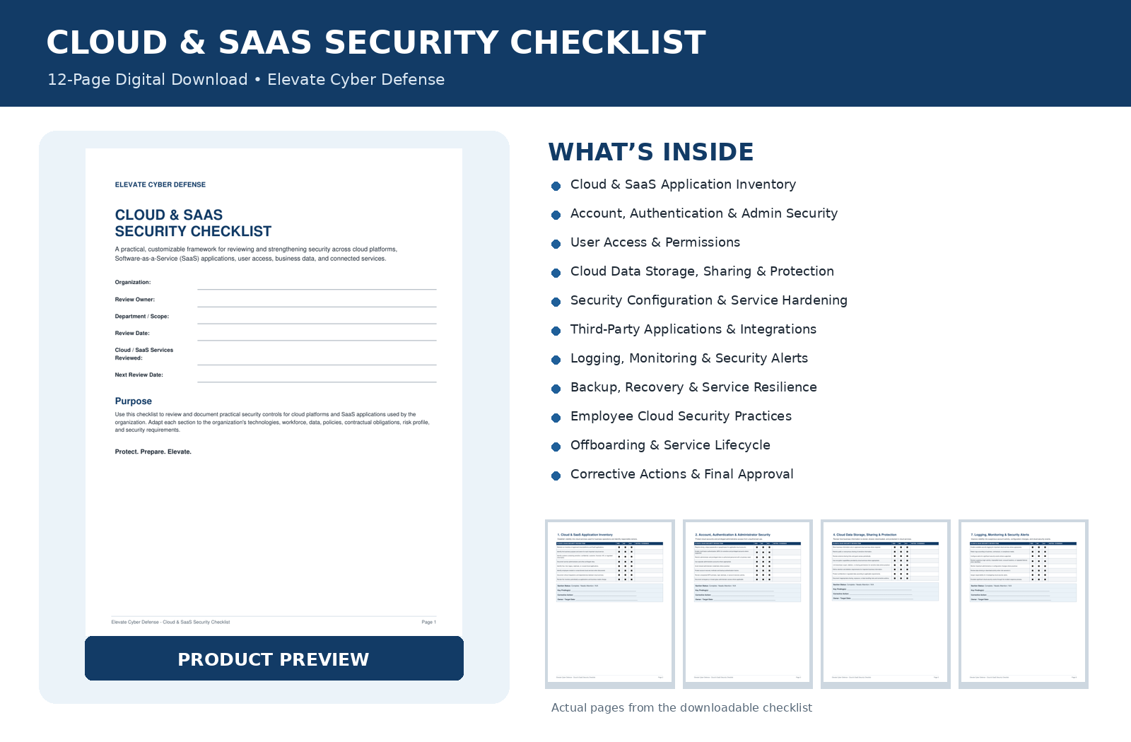 Cloud & SaaS Security Checklist