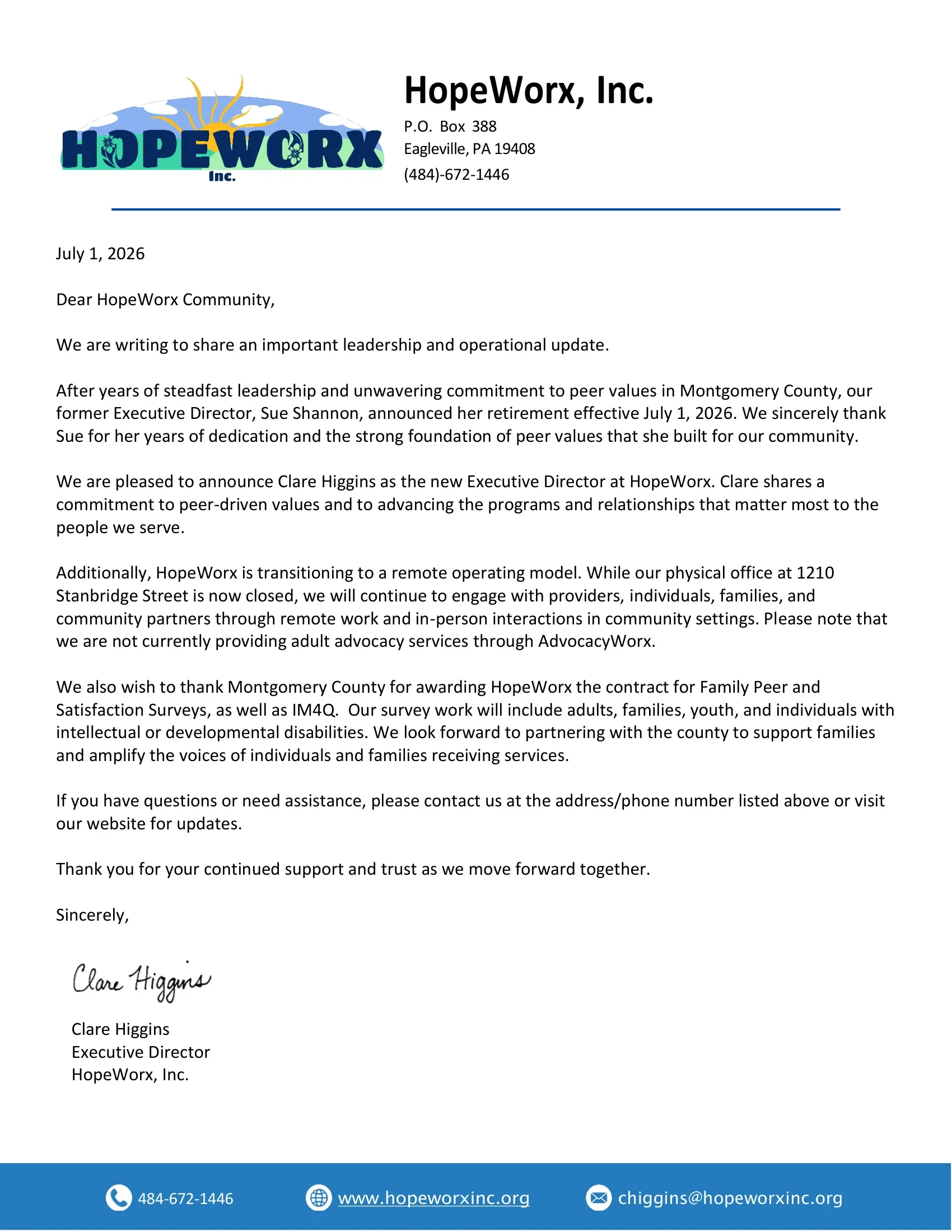 Leadership &amp; Organizational Updates