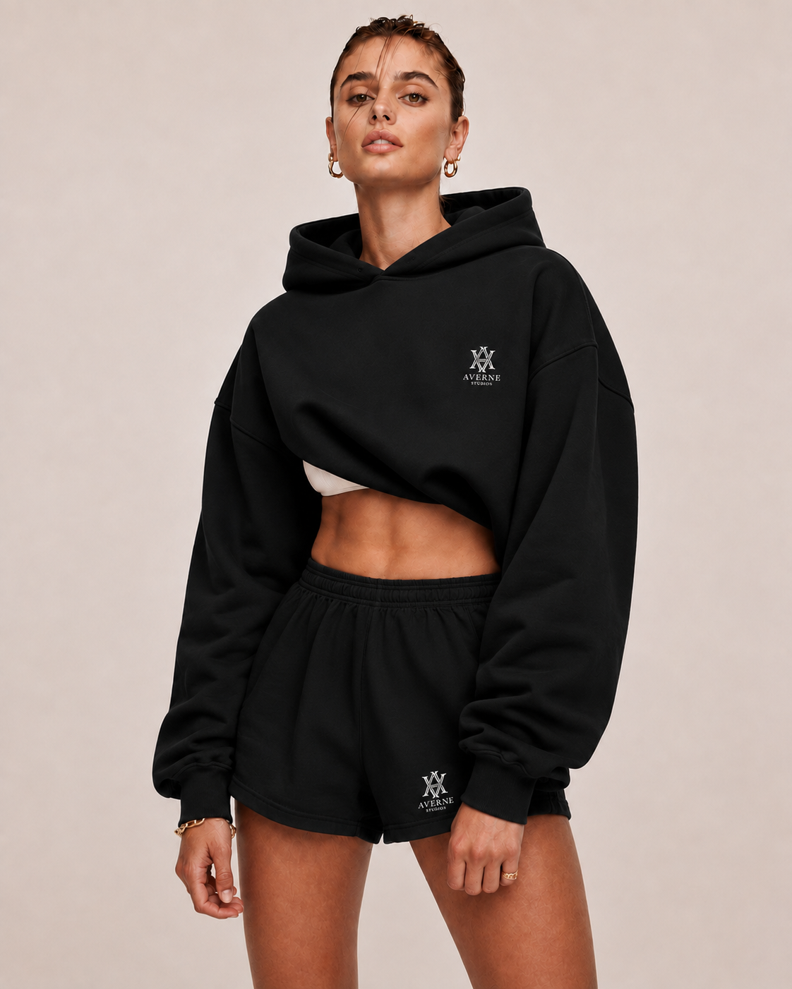 Fleece Lined Shorts - Black