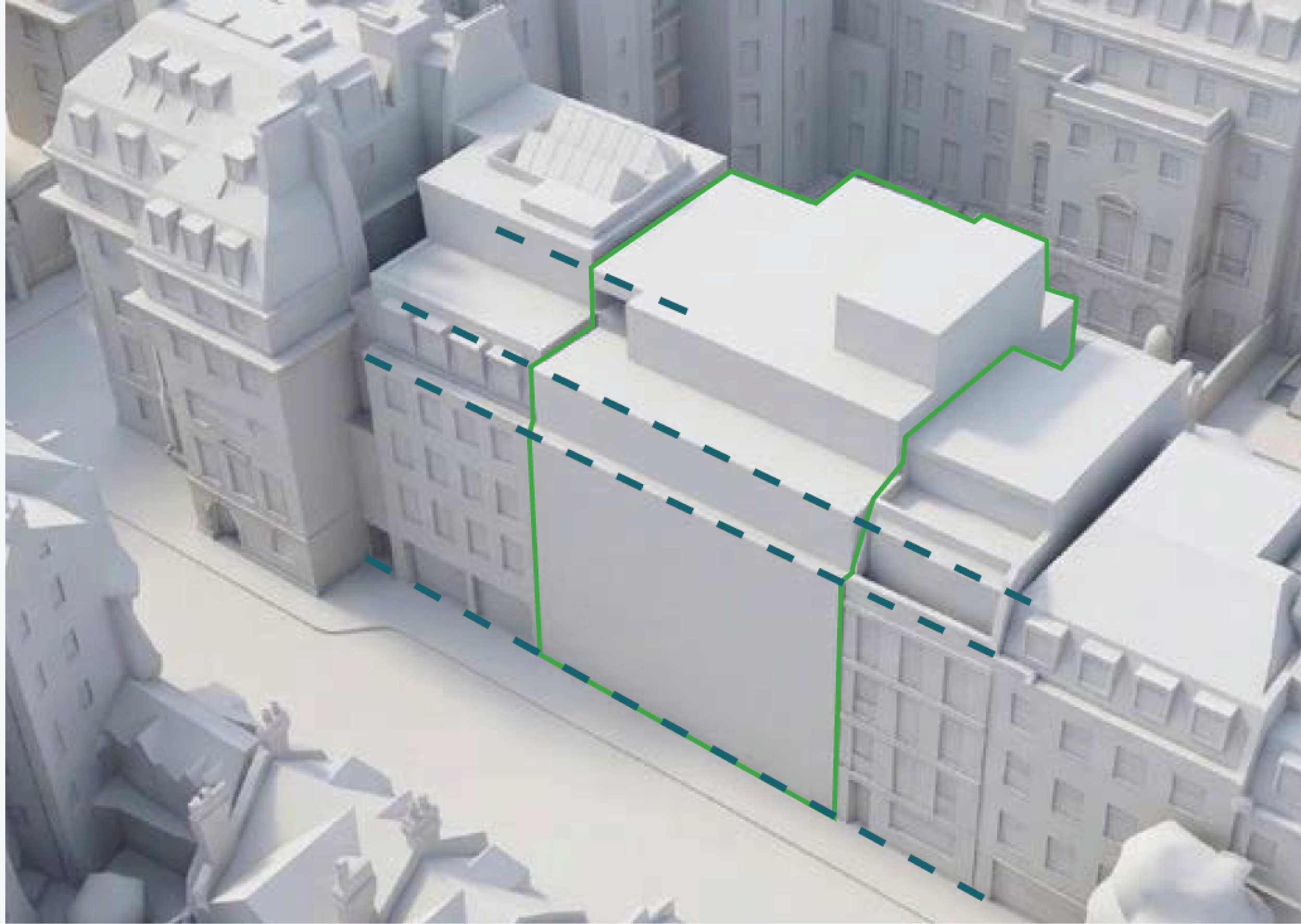  The retained massing aligns with the neighbouring buildings at all levels&nbsp; 