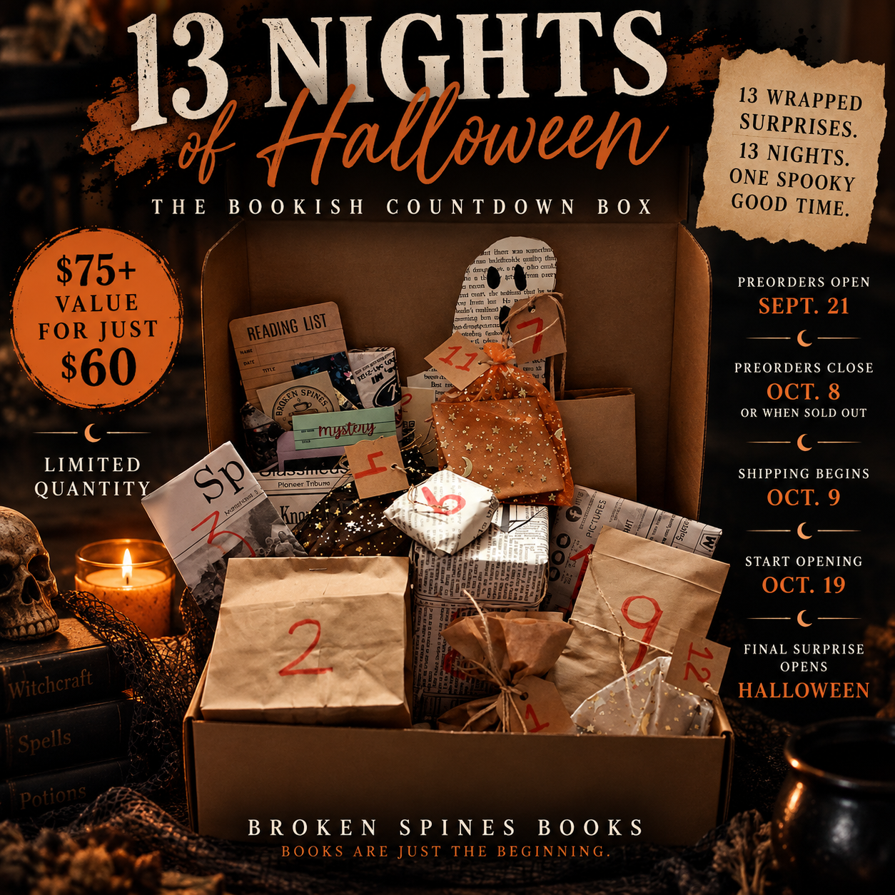 PRE-ORDER! 13 Nights of Halloween Bookish Box 🎃