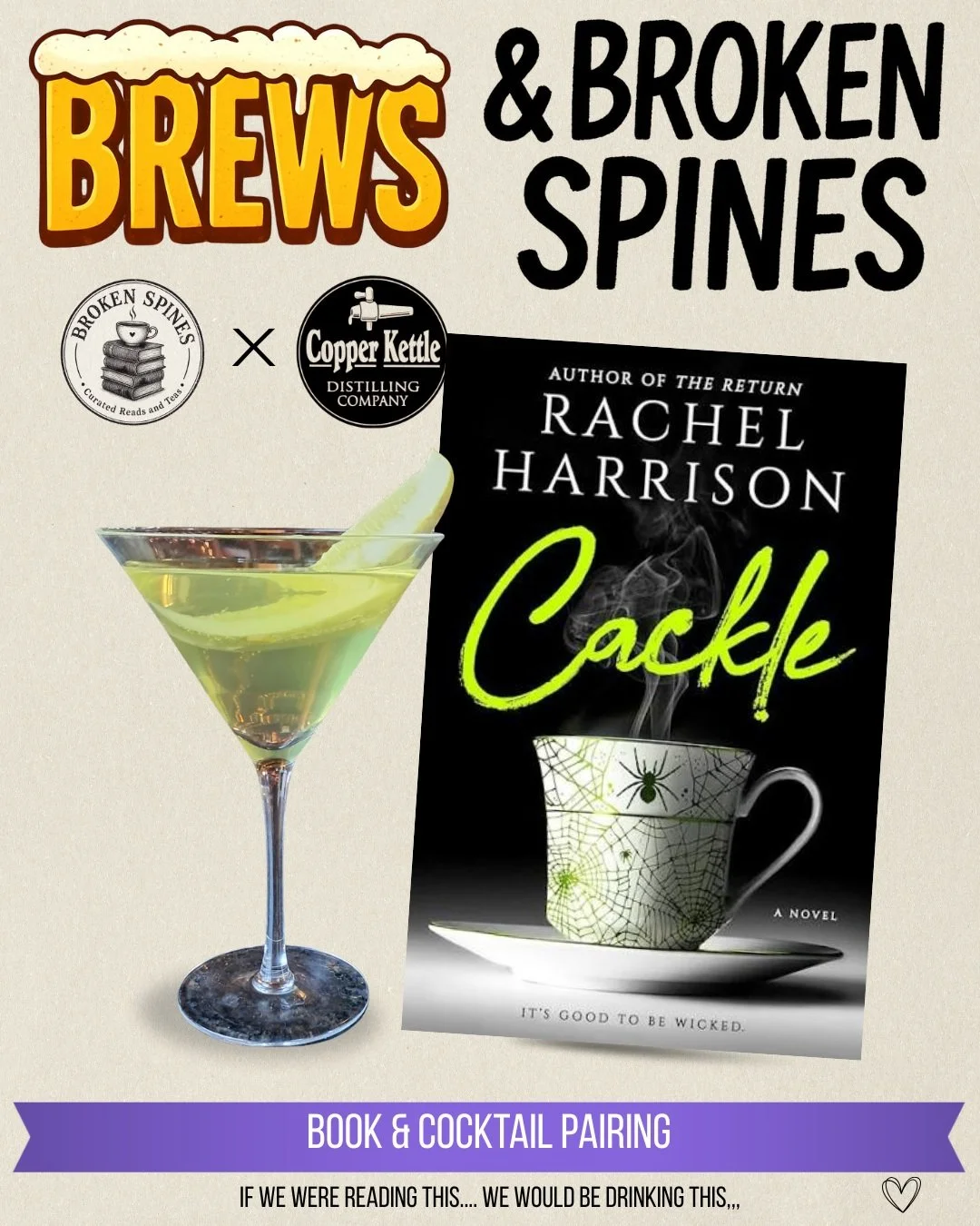 🥒 Cackle by Rachel Harrison + Freaking Pickle Martini 🖤

This pairing is for anyone who has ever gotten tired of trying to be everybody&rsquo;s cup of tea.

In Cackle by Rachel Harrison, Annie is reeling from a breakup and trying to rebuild her lif