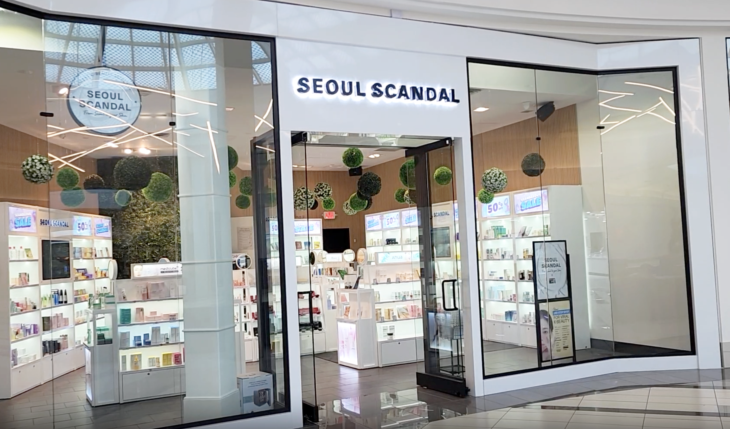 A storefront image of a Seoul Scandal store