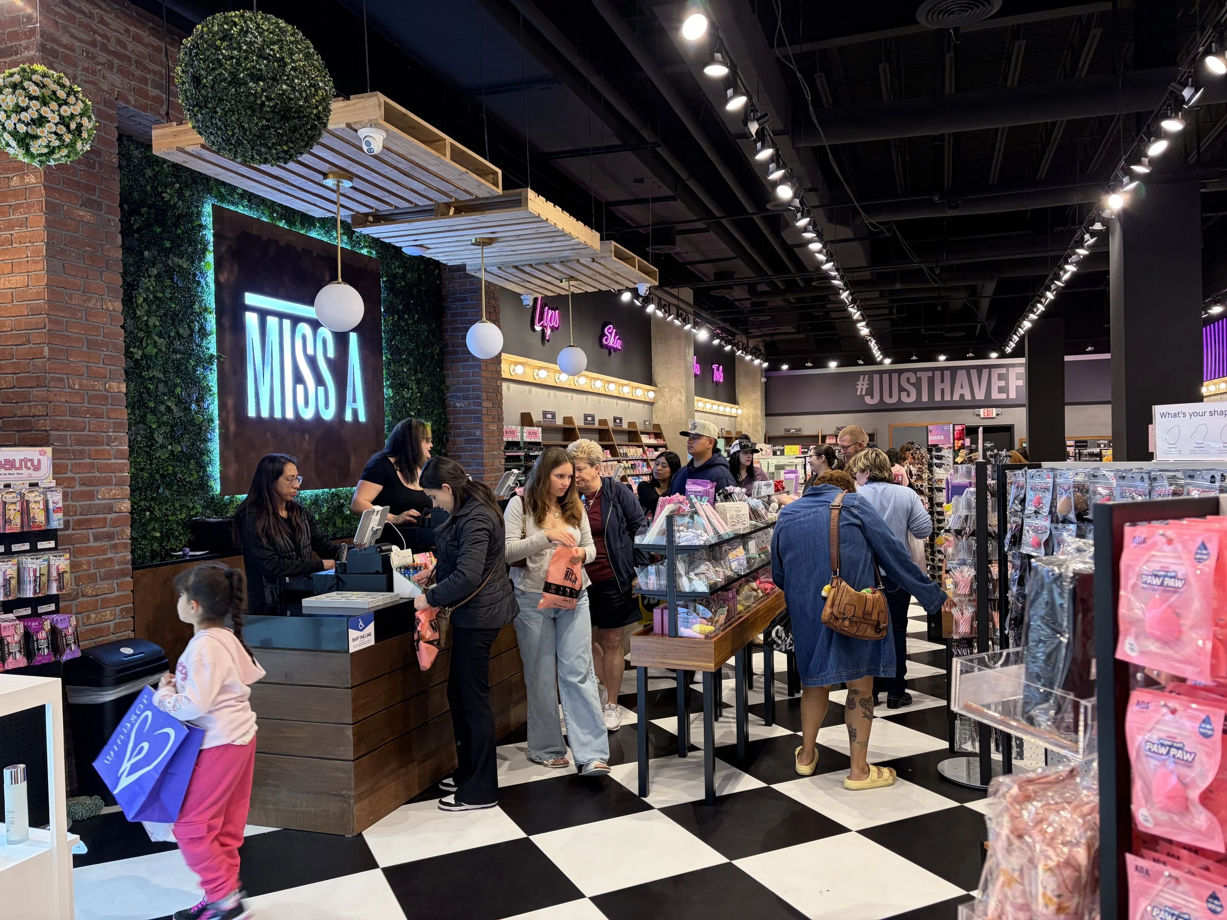An image of the interior of a Miss A retail store
