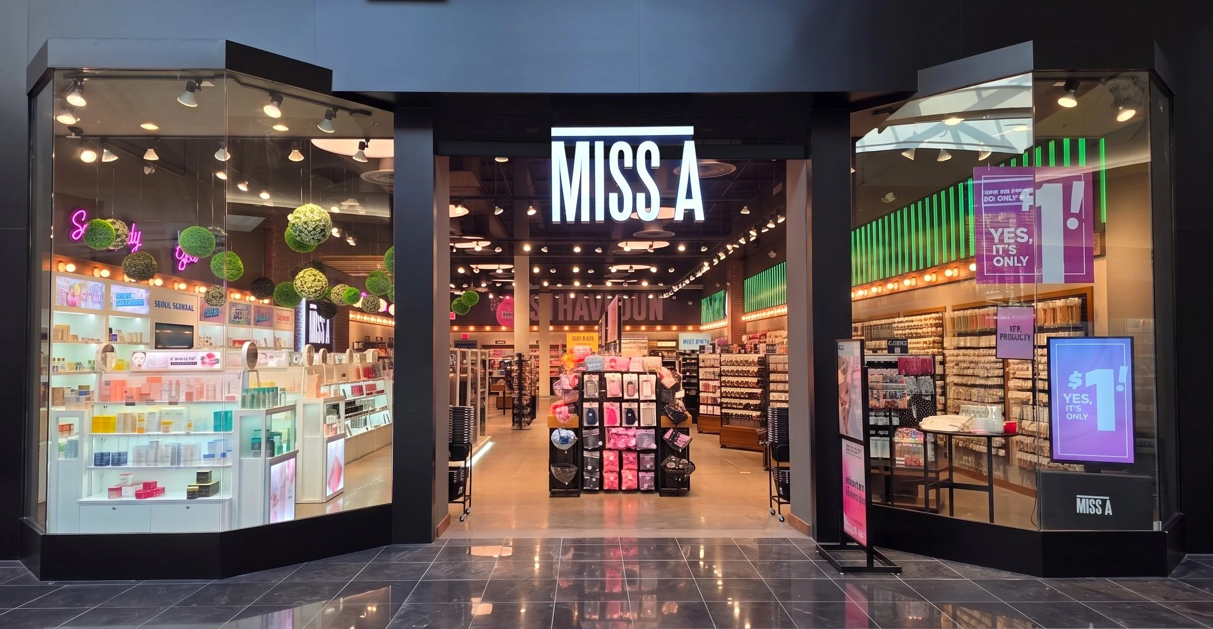 Image of a Miss A retail storefront 