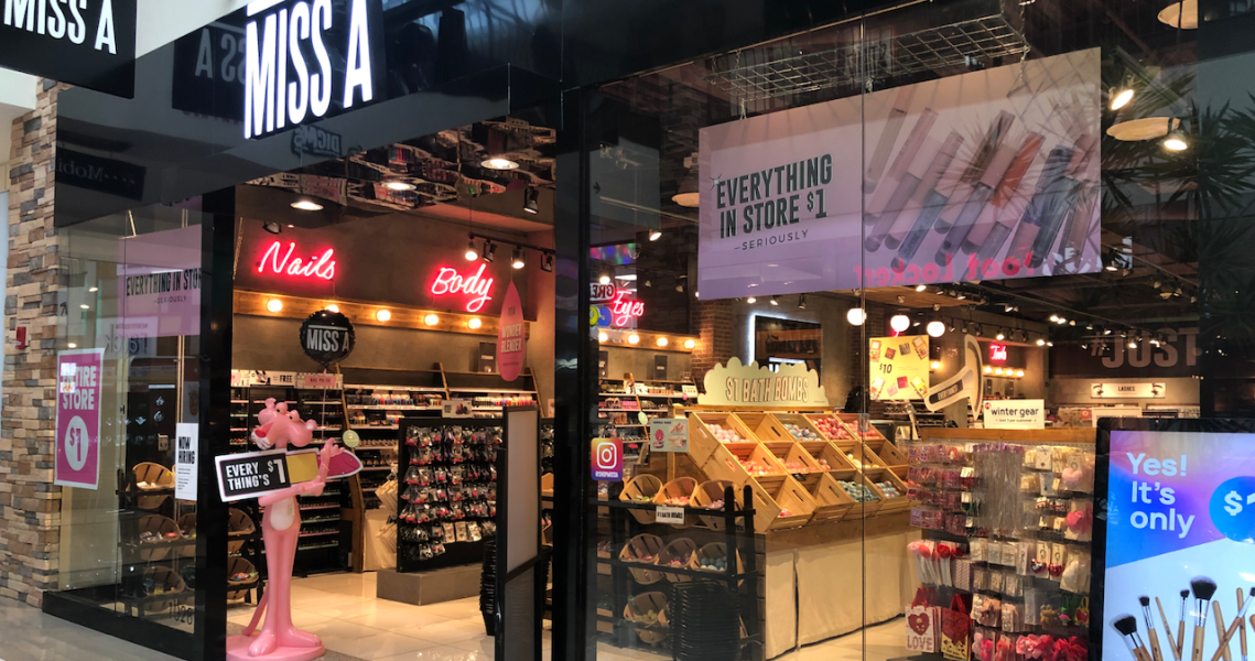 a storefront image of a Miss A retail store