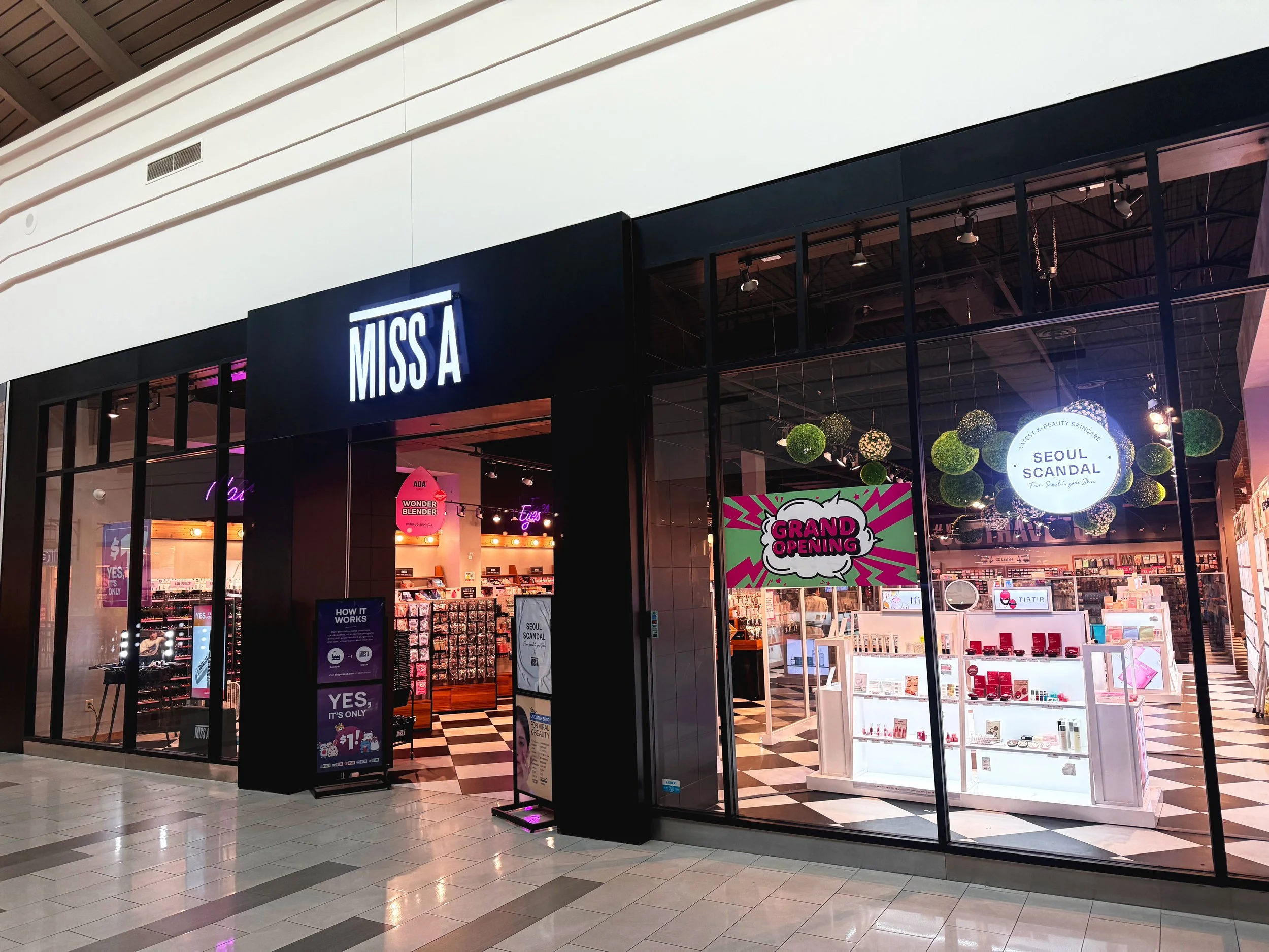 a storefront image of a Miss A retail store