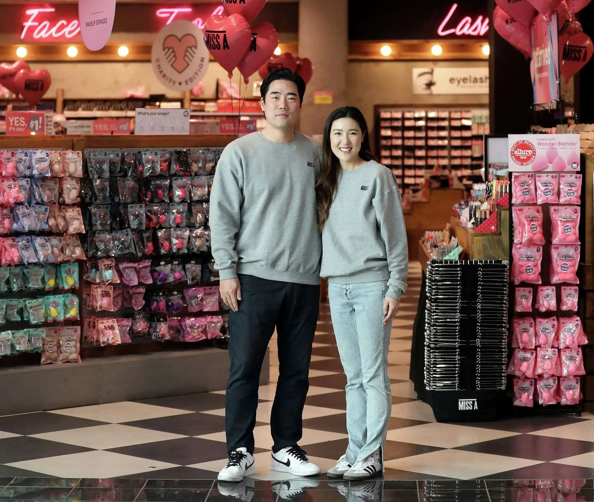 image of the Baik Brands founders inside a Miss A store