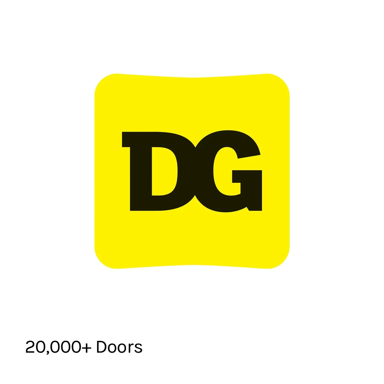 Dollar General logo and text that reads "20,000+ doors"