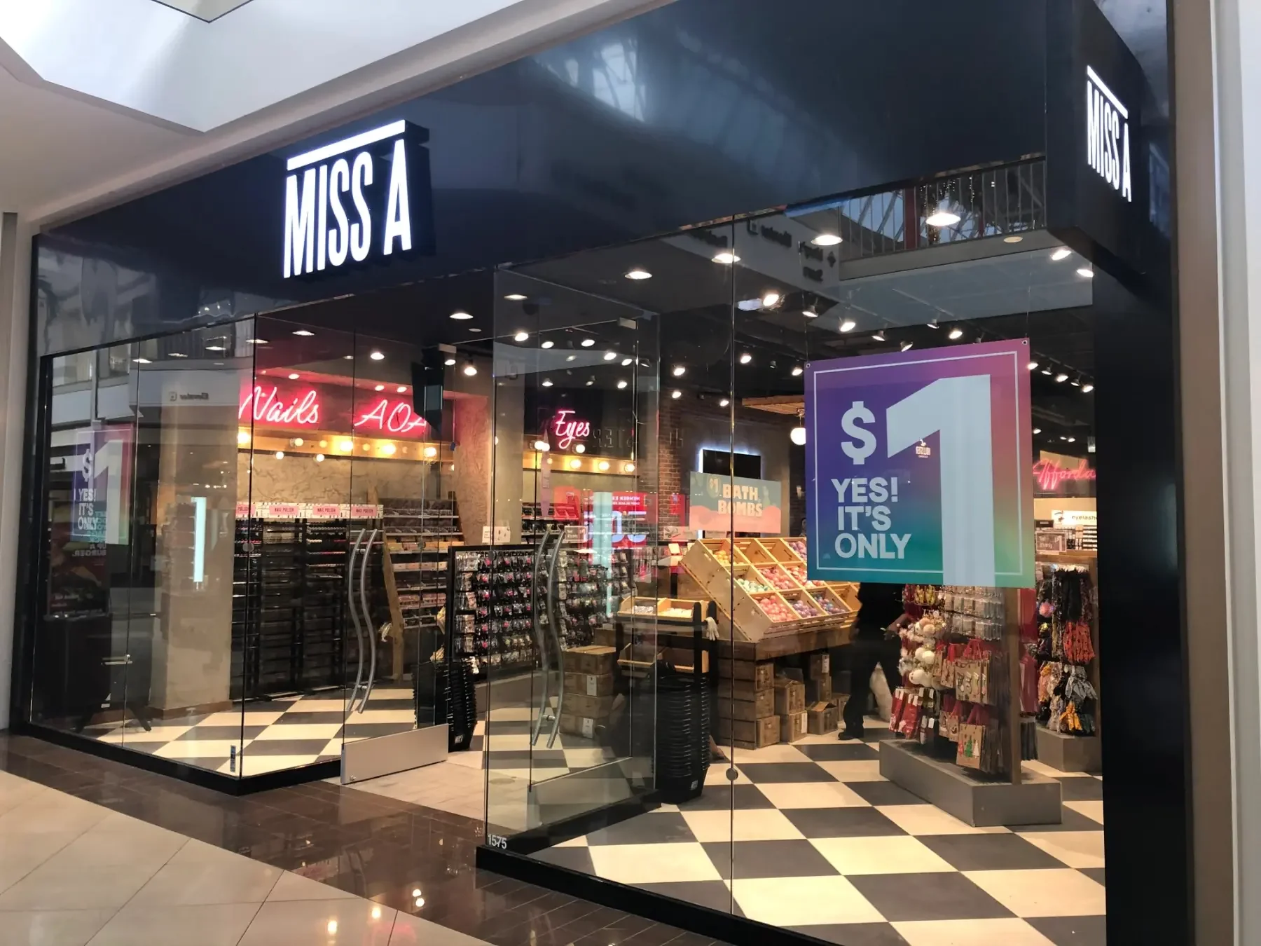a storefront image of a Miss A retail store