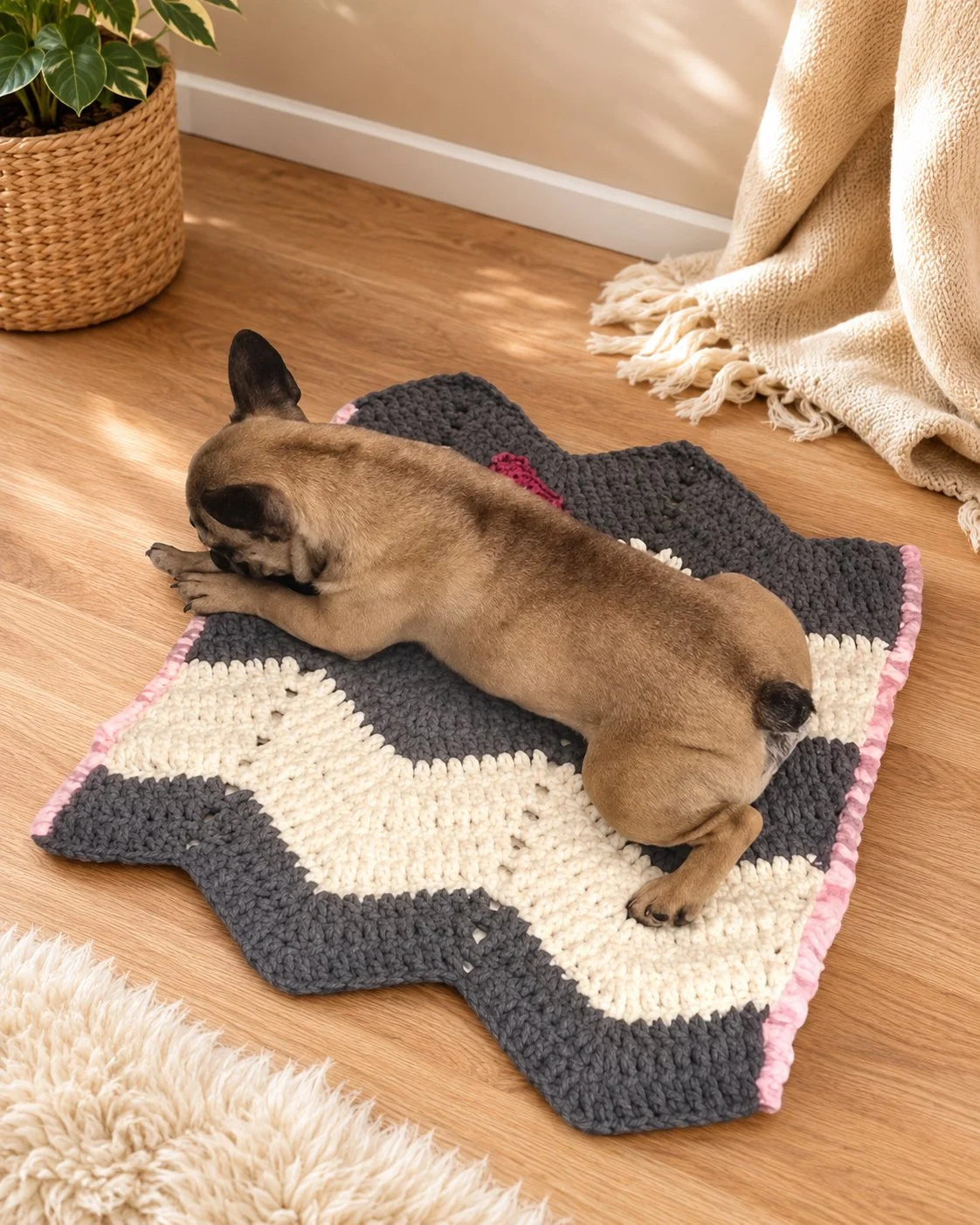 Crocheted blanket