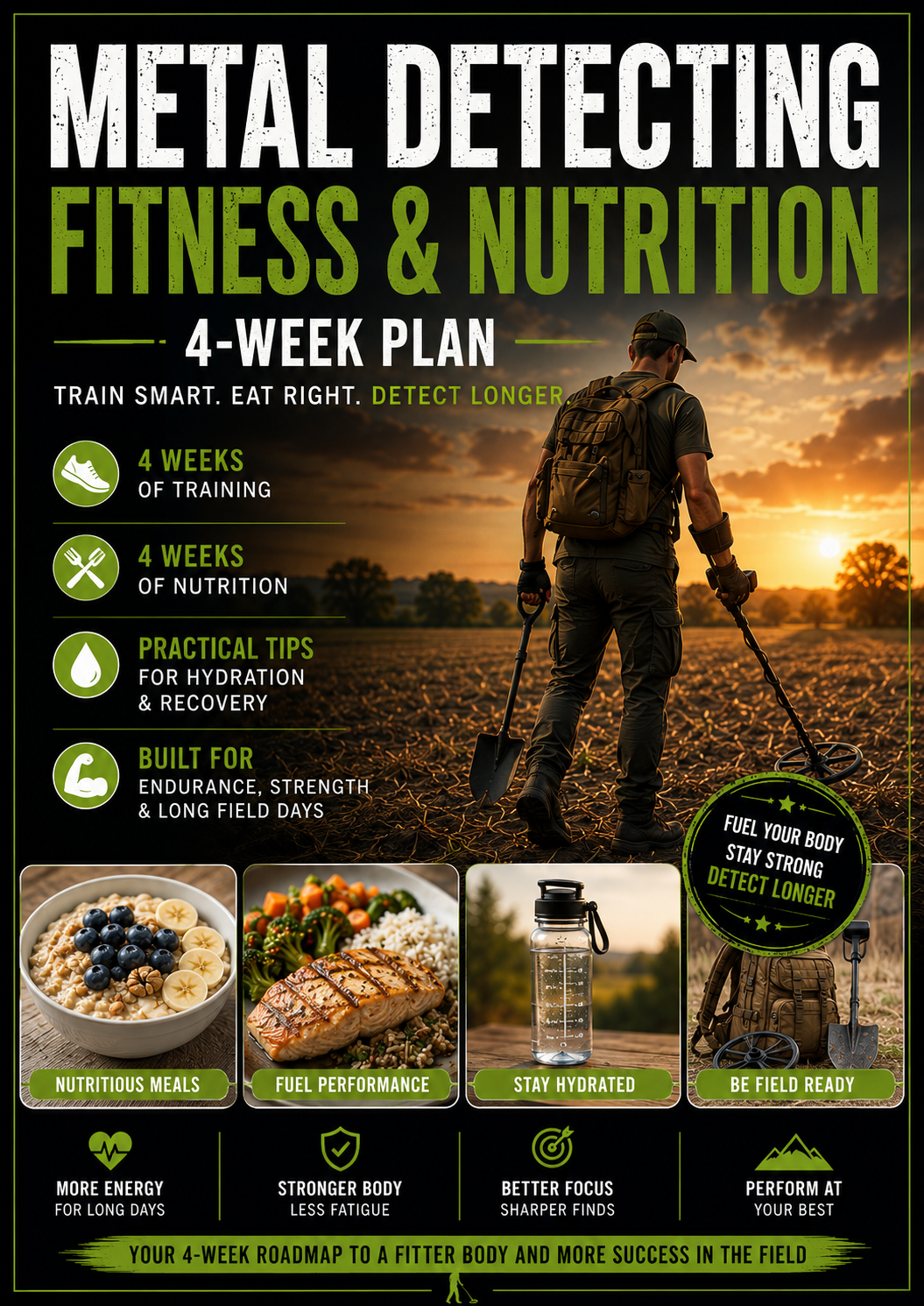 METAL DETECTING FITNESS & NUTRITION – 4-WEEK PLAN