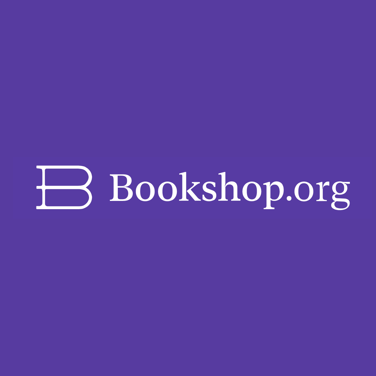 Bookshop.org logo on a purple background.