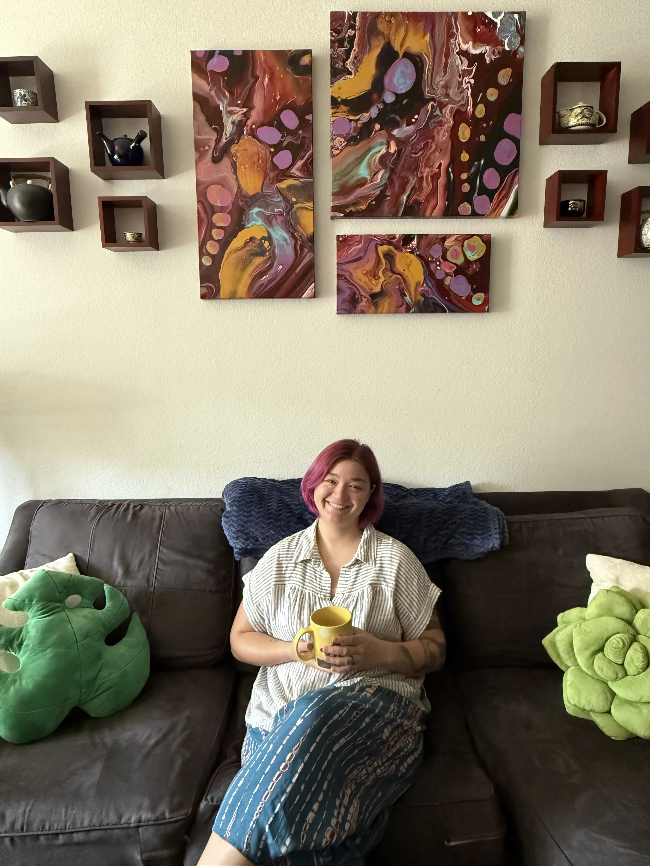 Participants do not need any previous art experience. Each class provides a welcoming environment where participants can explore color, shapes, textures, memories, emotions, and personal experiences through guided creative activities.