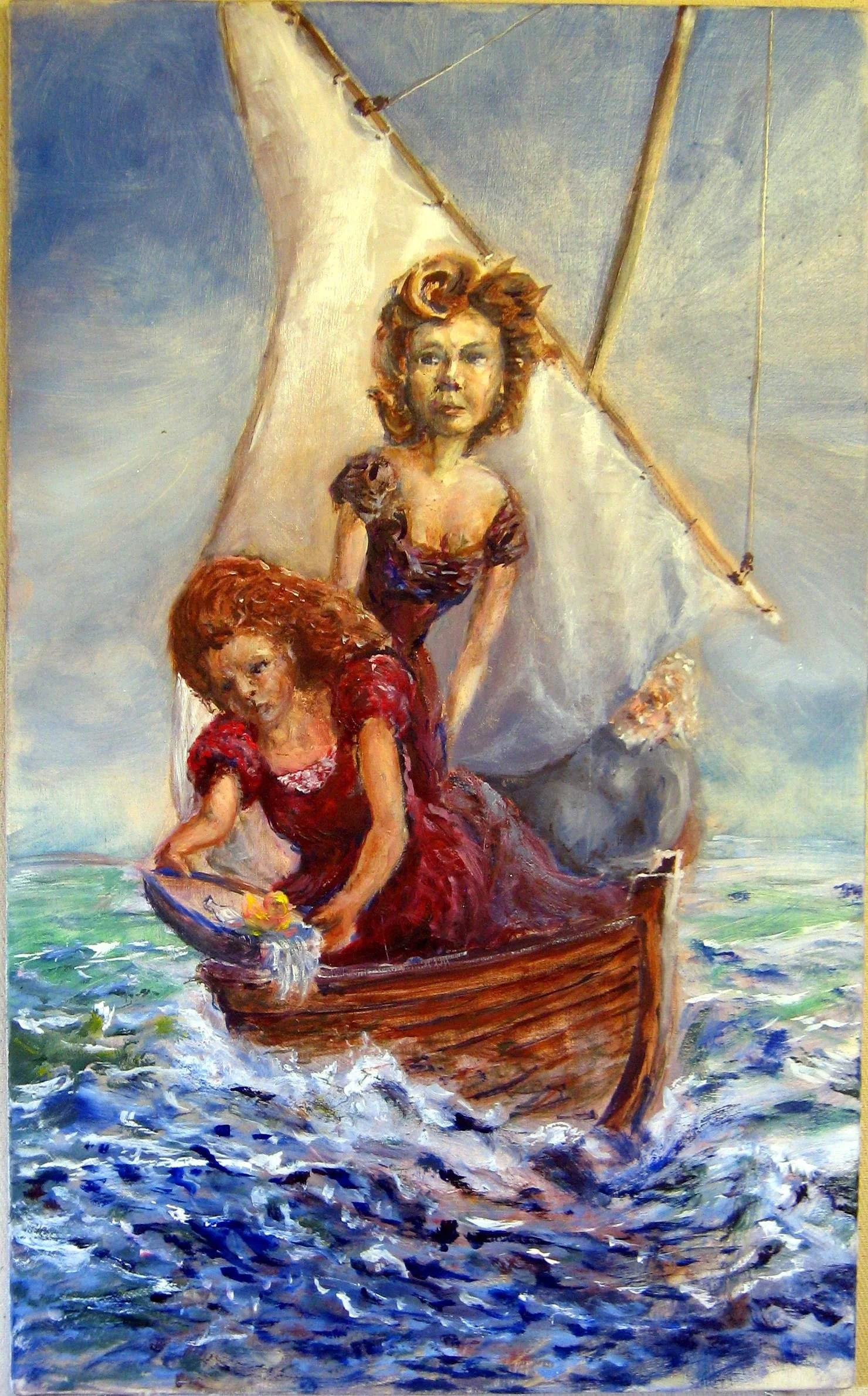 FORTUNE DE MER An improbable crew panning for plastic floatsam on a lugger. Oil