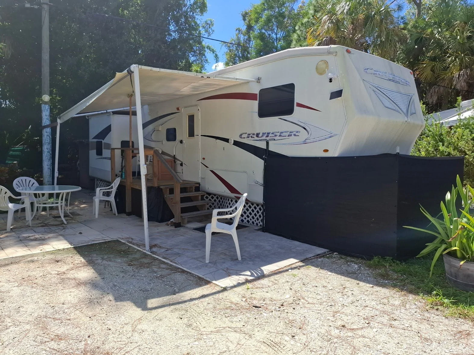 30 AMP RV site at Creekside Mobile Home and RV Park