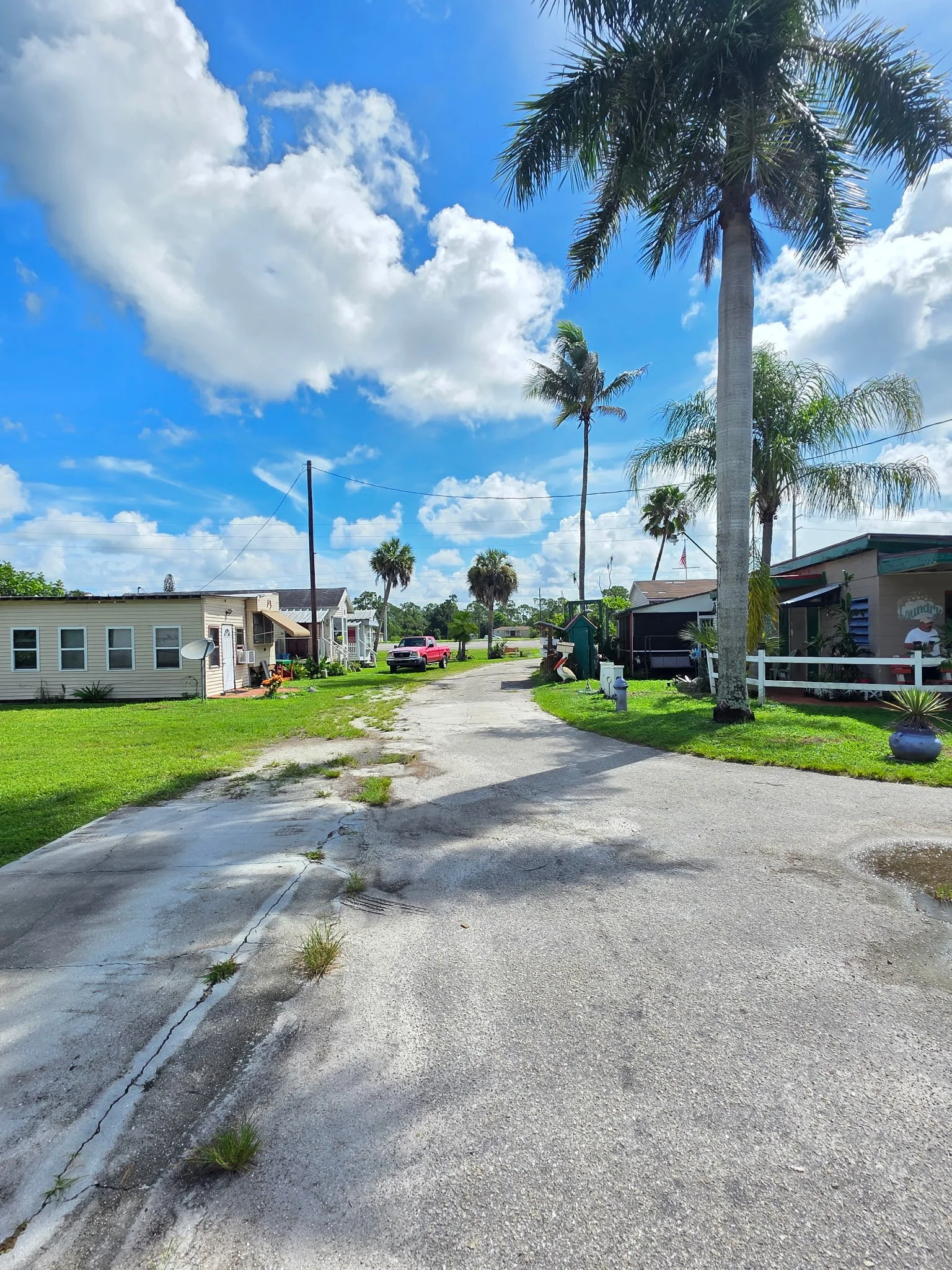 Entrance driveway of Creekside Mobile Home and RV Park